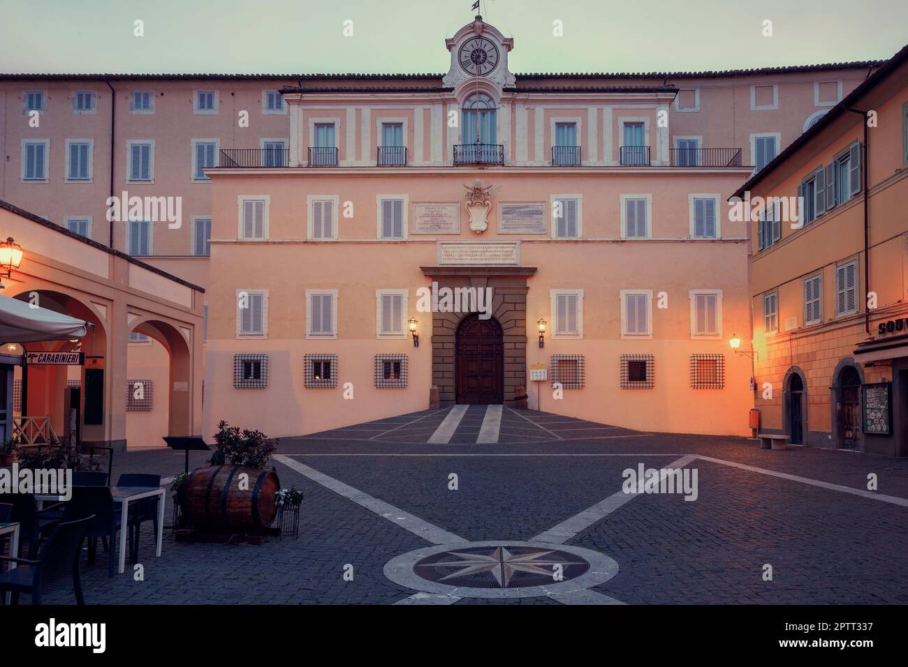 Apostolic palace in Castel Gandolfo, Rome, Italy Stock Photo