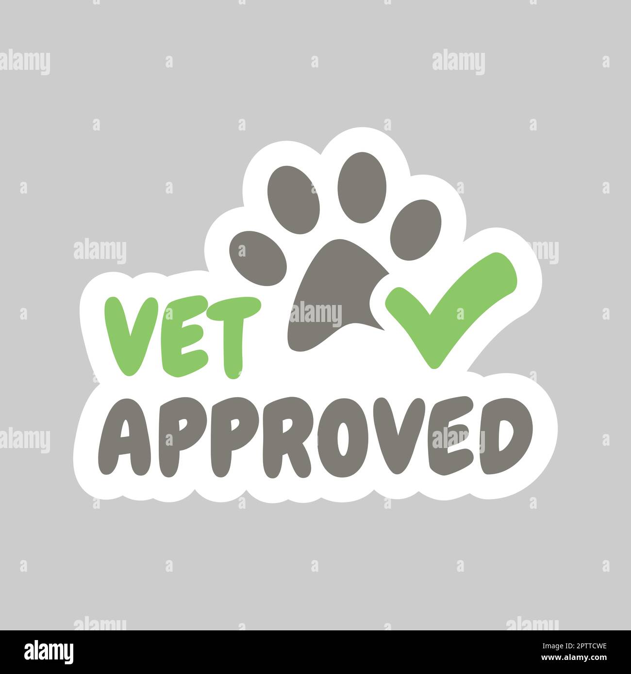 Vet approved vector sticker stamp Stock Vector Image & Art Alamy