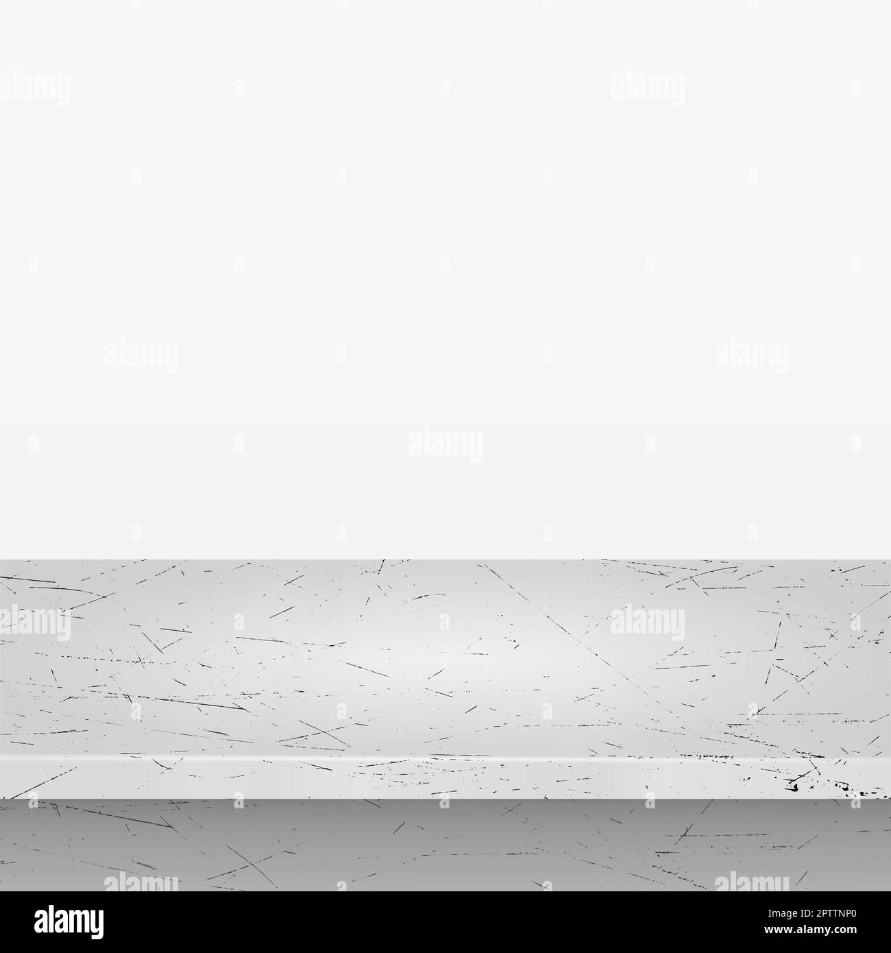 Gray concrete stone table top isolated on white background, promotional