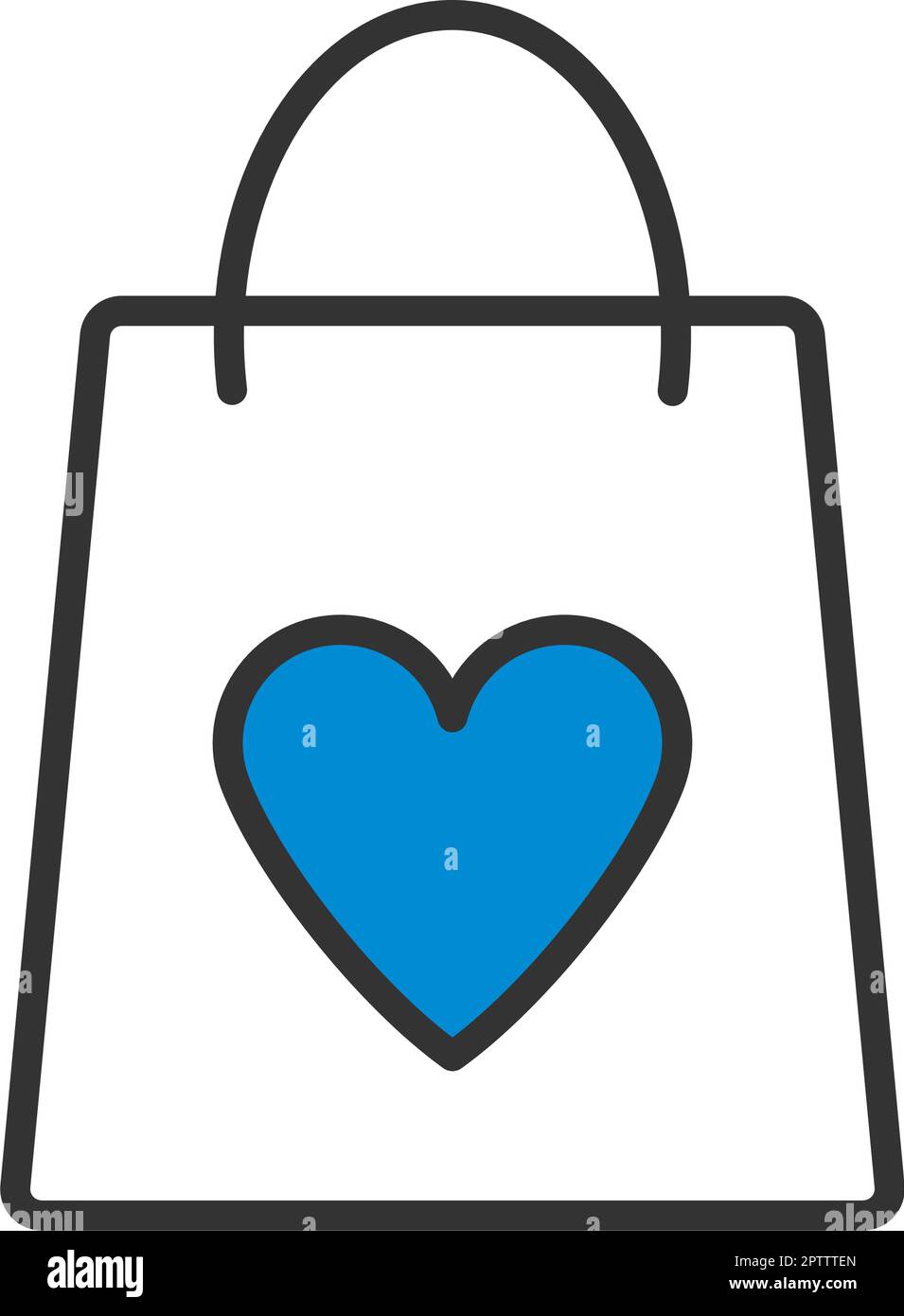 Shopping Bag With Heart Icon Stock Vector Image & Art - Alamy