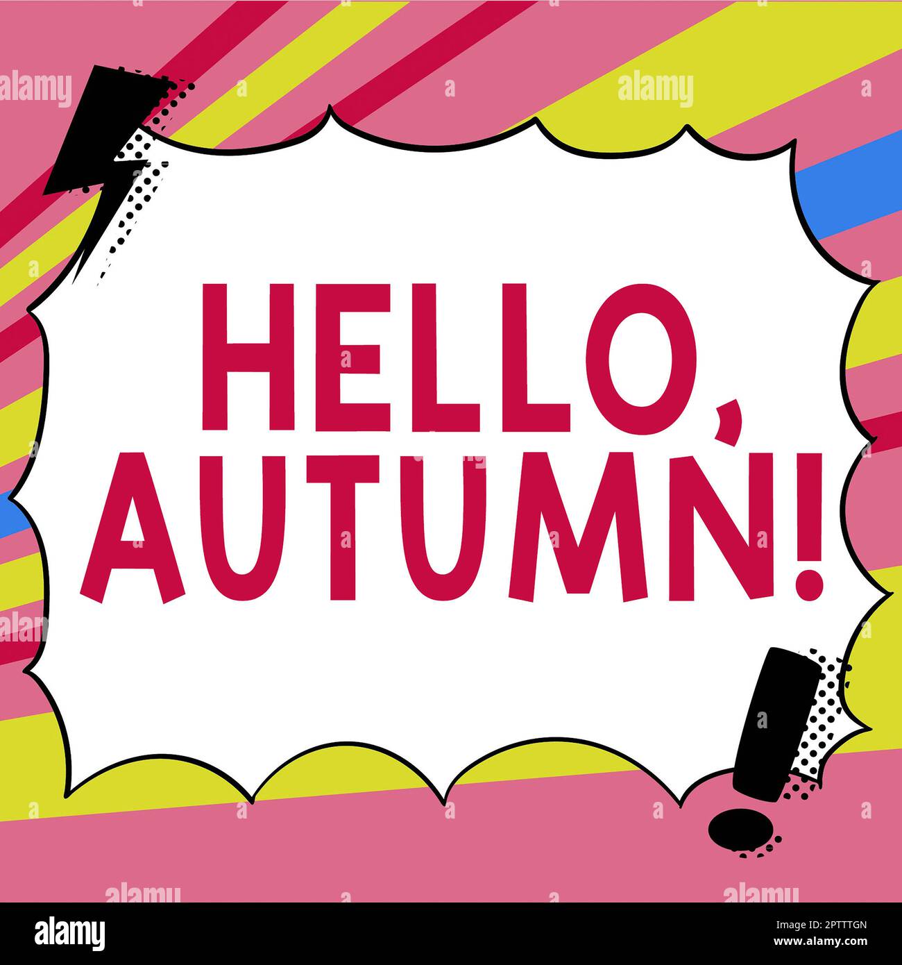 Sign displaying Hello, Autumn, Business approach greeting used when ...