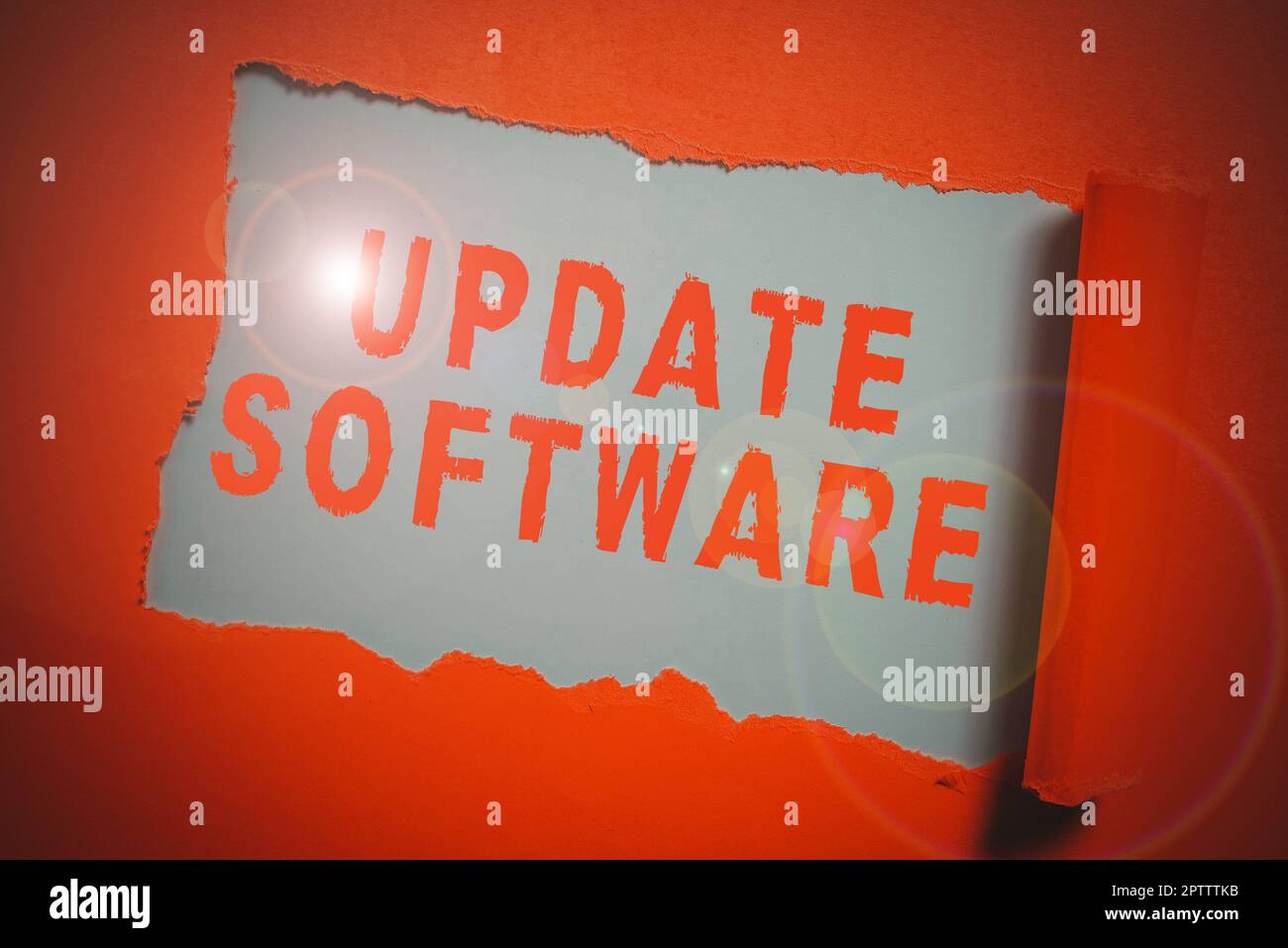 Sign displaying Update Software, Conceptual photo an application patch fixing the previouslyfound bugs Stock Photo