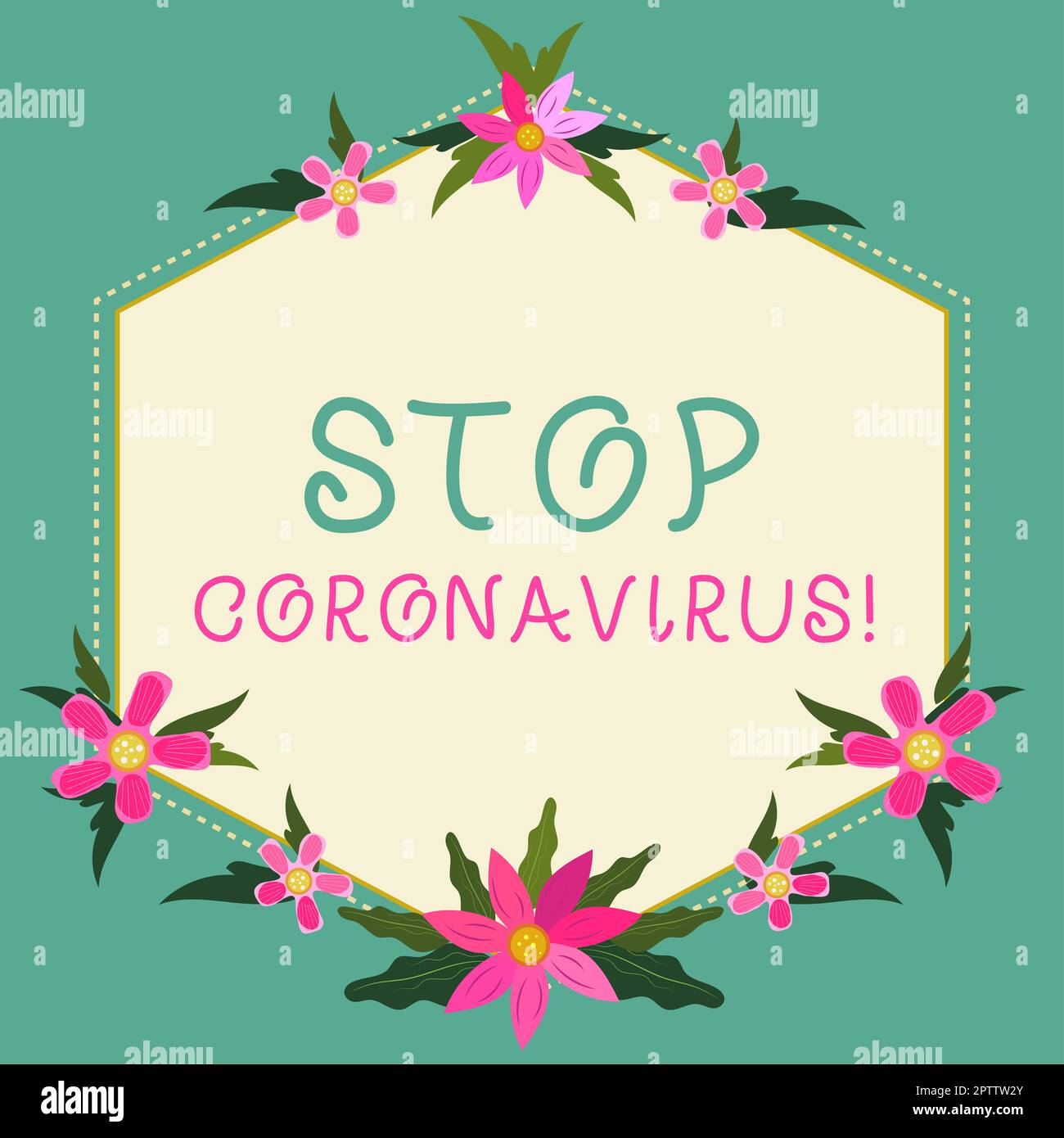 Conceptual caption Stop Coronavirus, prevent the uncontrolled growth of ...