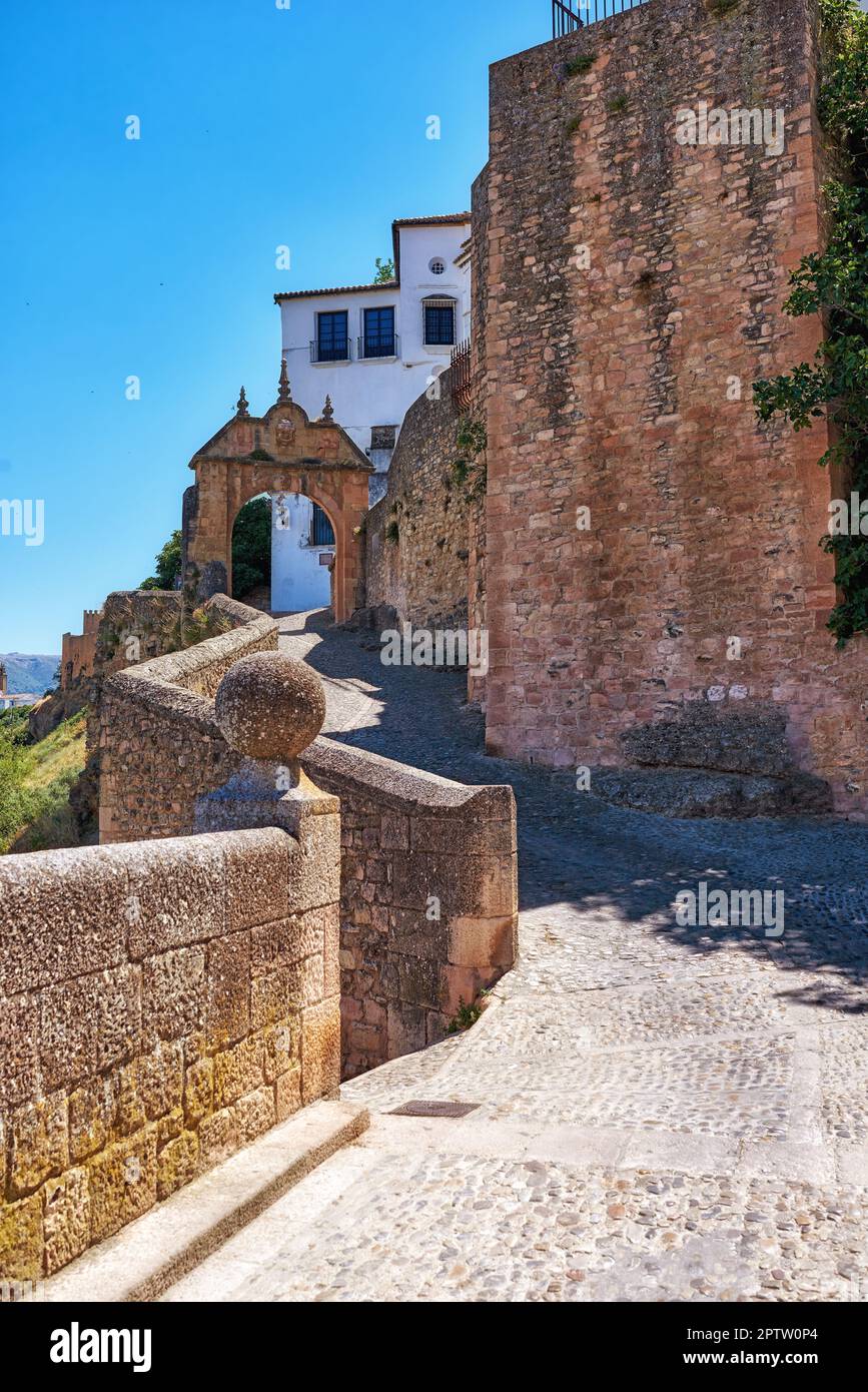 Ronda - the ancient city of Ronda, Andalusia. The beautiful old city of Ronda, Andalusia, Spain Stock Photo