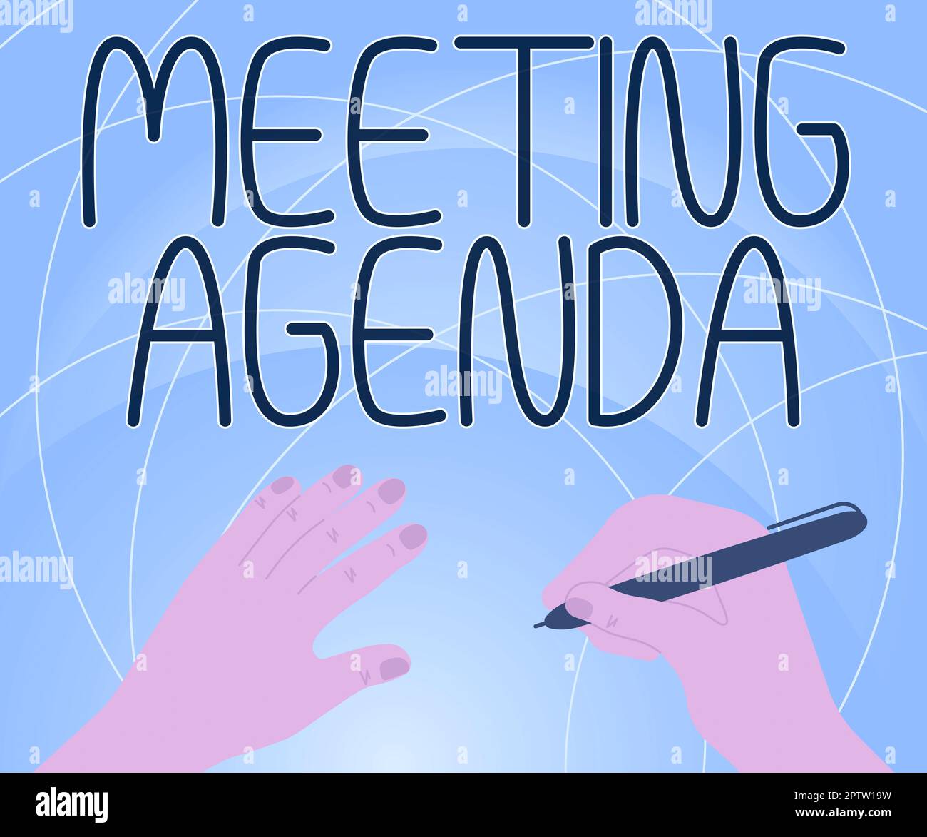 Sign displaying Meeting Agenda, Business showcase An agenda sets clear ...