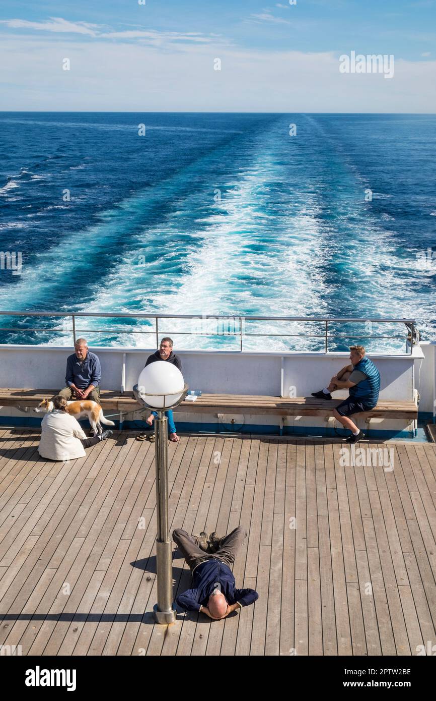 Mediterranean, GNV ferry from Genoa to Tangier, Free time on the deck