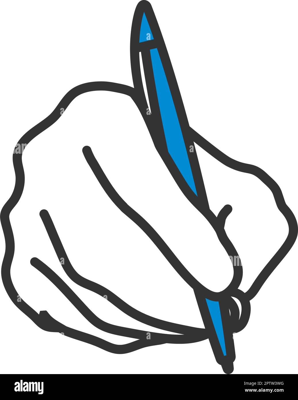 Hand With Pen Icon Stock Vector Image & Art - Alamy