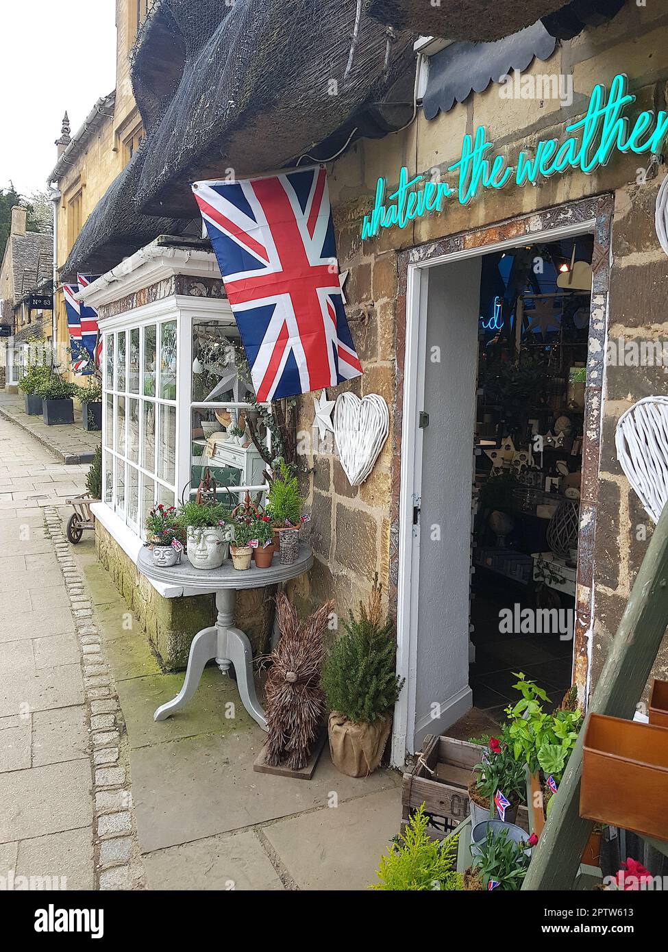 Detail of a traditional gift shop in the Cotswolds, UK Stock Photo Alamy