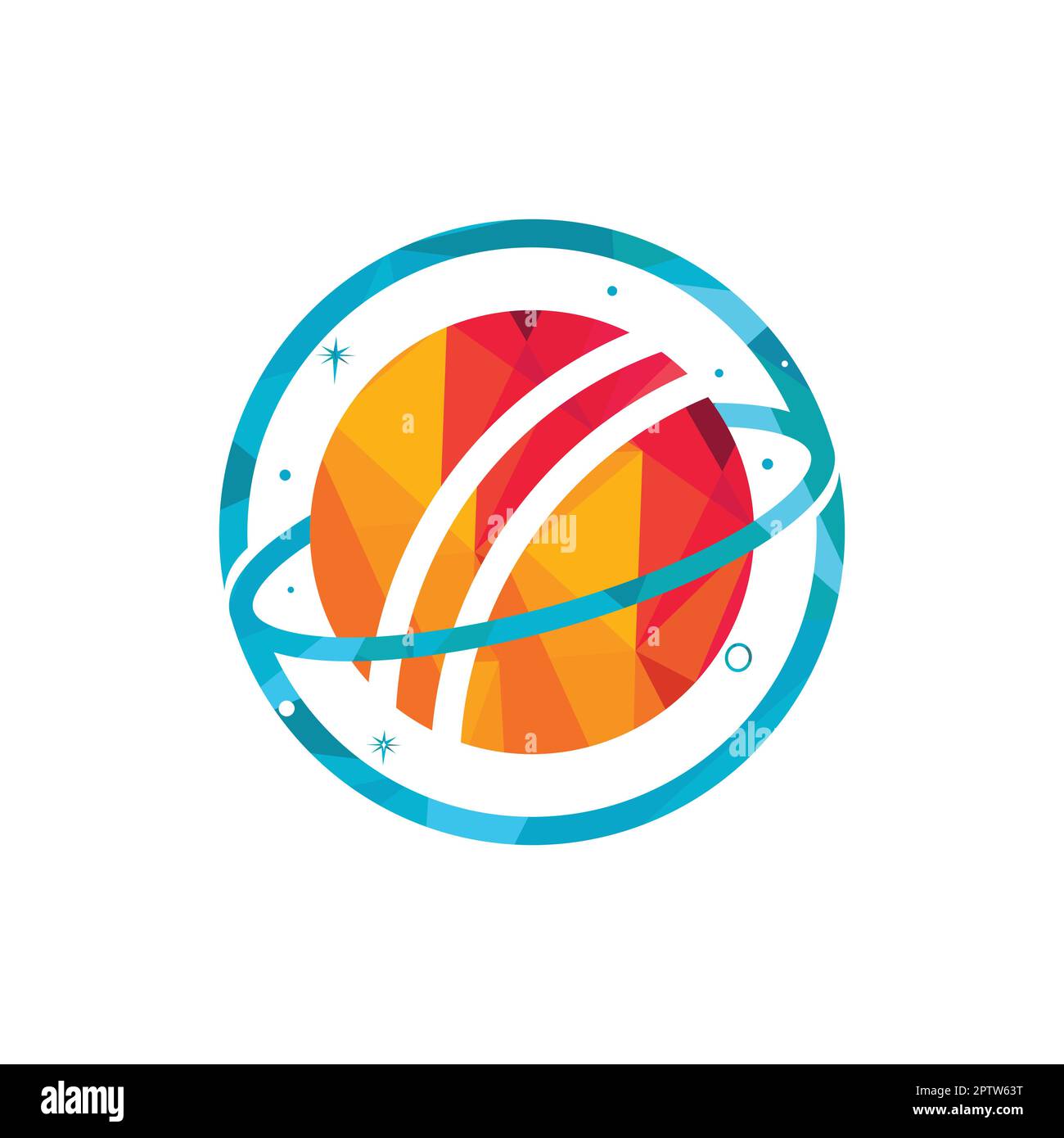 Cricket planet vector logo design. Stock Vector
