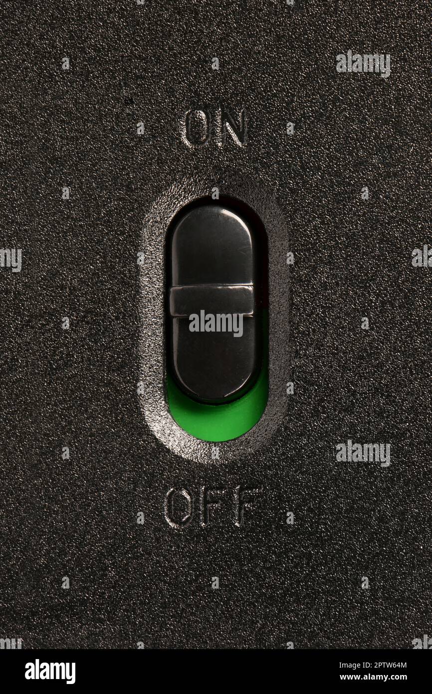 Power switch onoff wireless computer mouse. Side view. High resolution