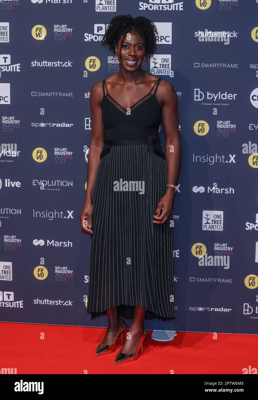 London, UK. 27th Apr, 2023. Christine Ohuruogu seen attending the Sport