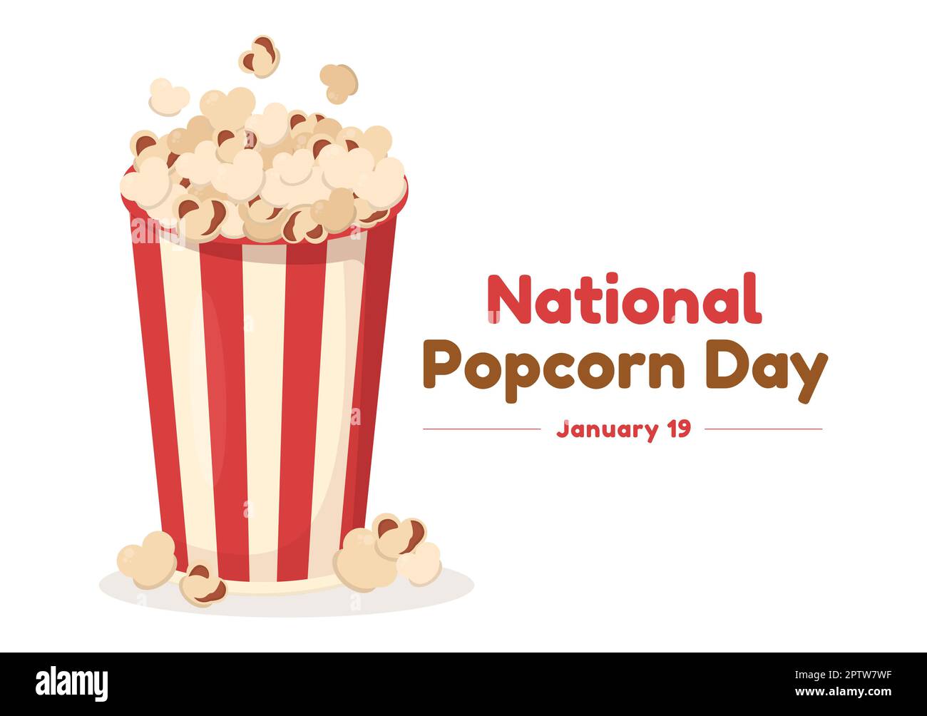 National Popcorn Day on January 19th with a Big Box of Red and White