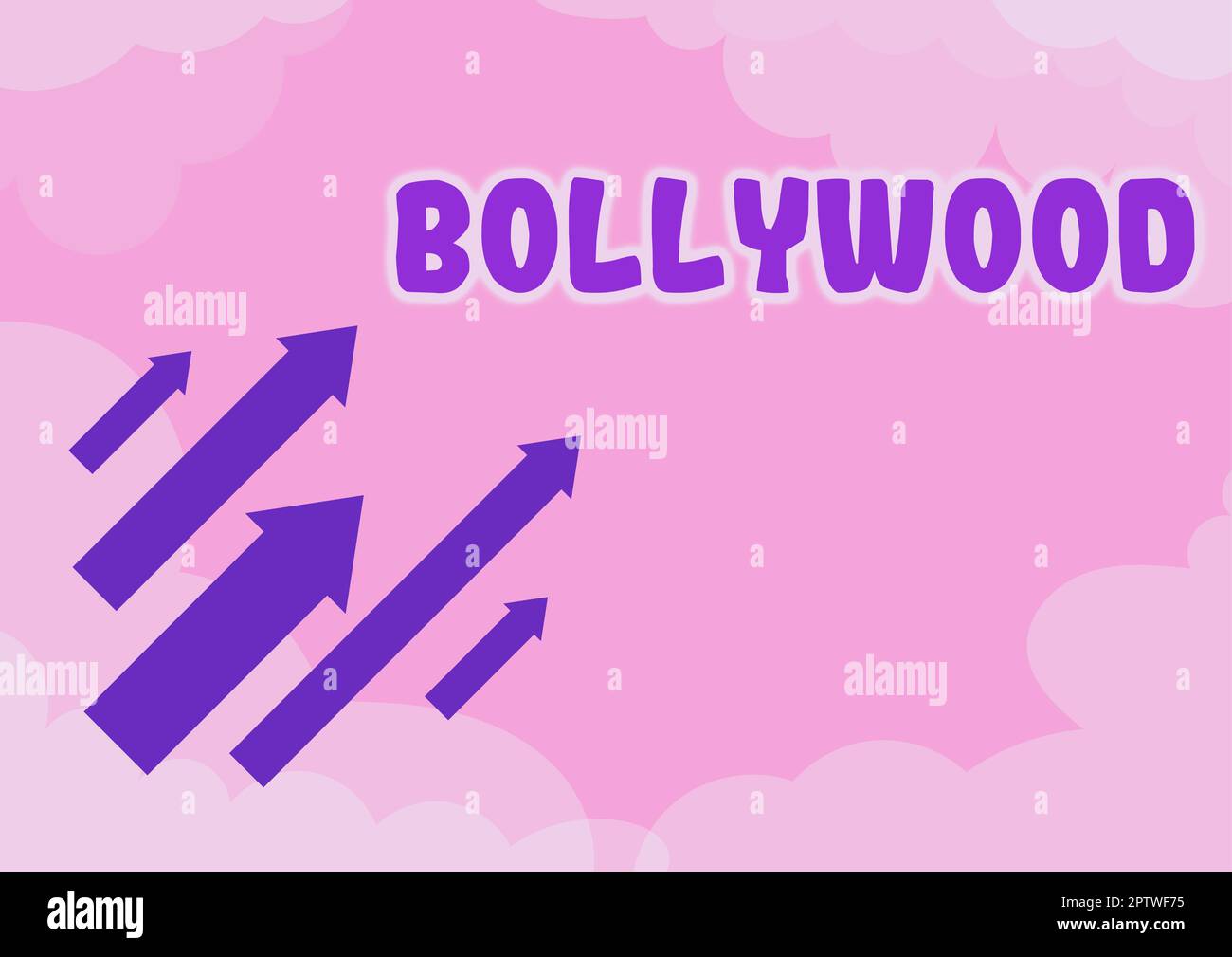 Handwriting text Bollywood, Word for Hollywood, refers to the Hindi