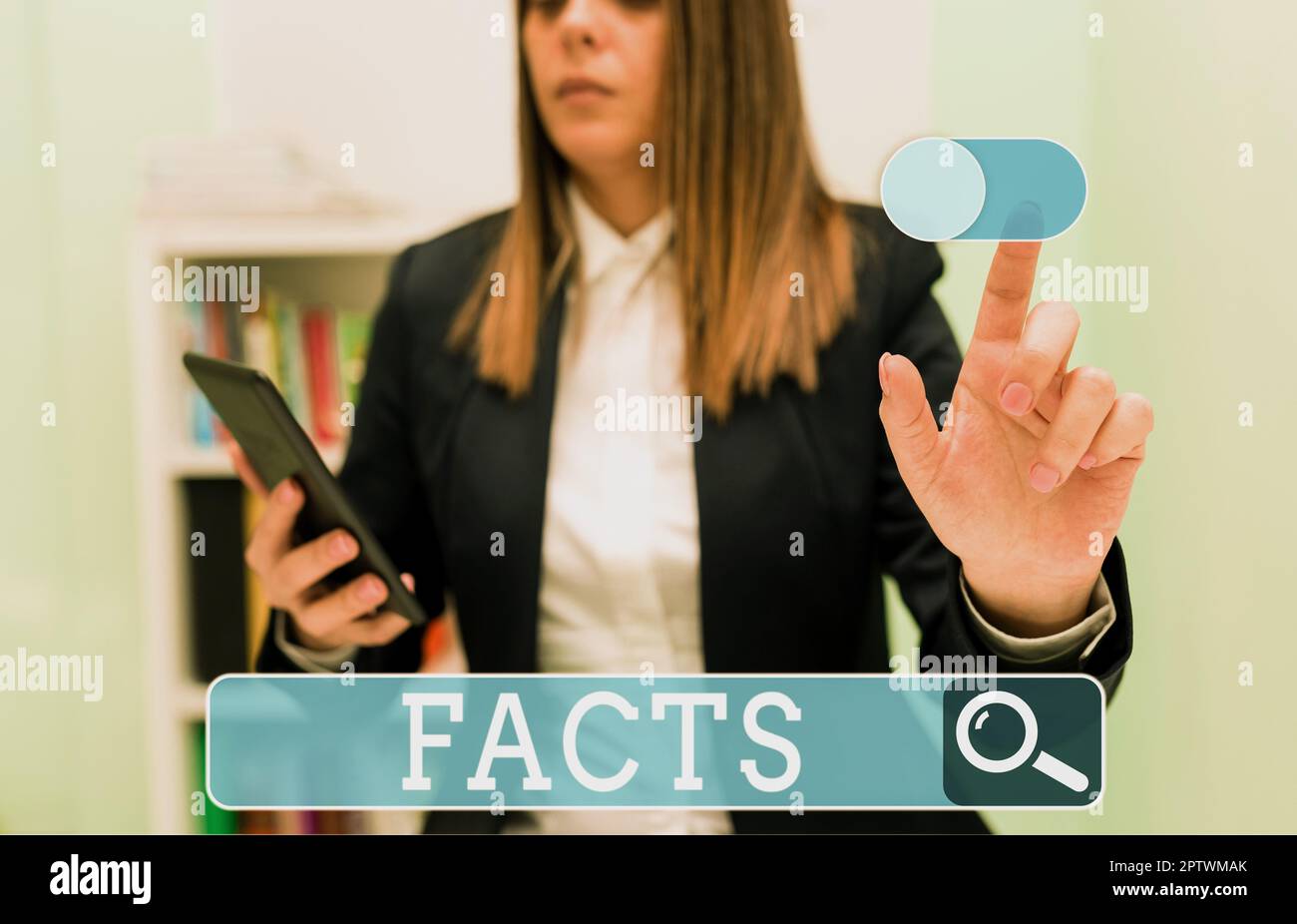 Sign displaying Facts, Conceptual photo something that is known to have happened or to exist have proven true Stock Photo