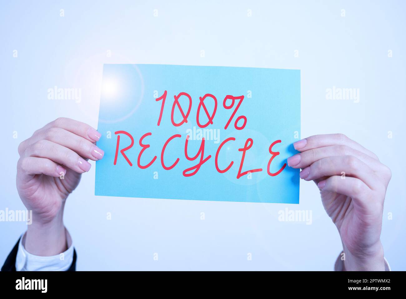 Sign displaying 100 Percent Recycle, Business overview Set of