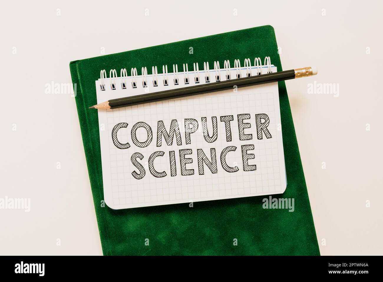 Hand writing sign Computer Science, Word for study of both computer ...