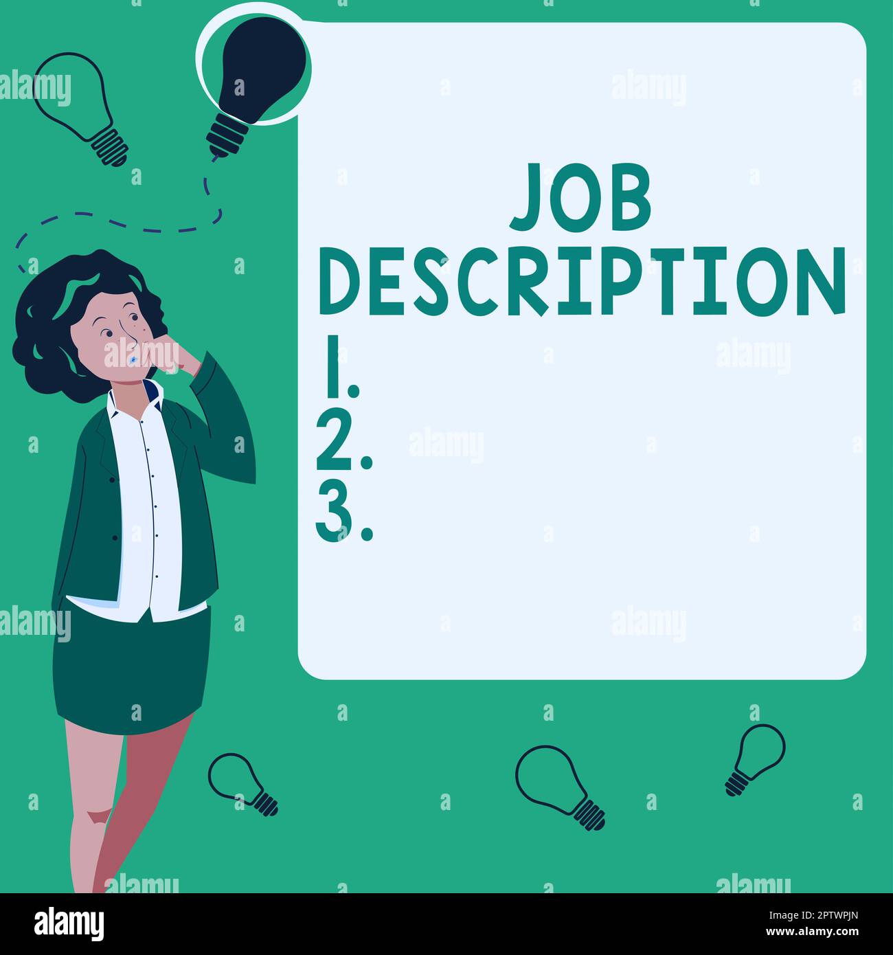Conceptual display Job Description, Business overview written narrative