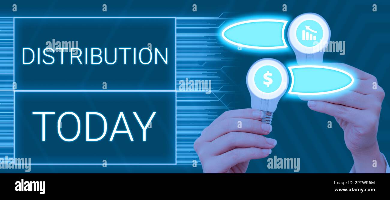 Sign displaying Distribution, Business idea the behavior of several