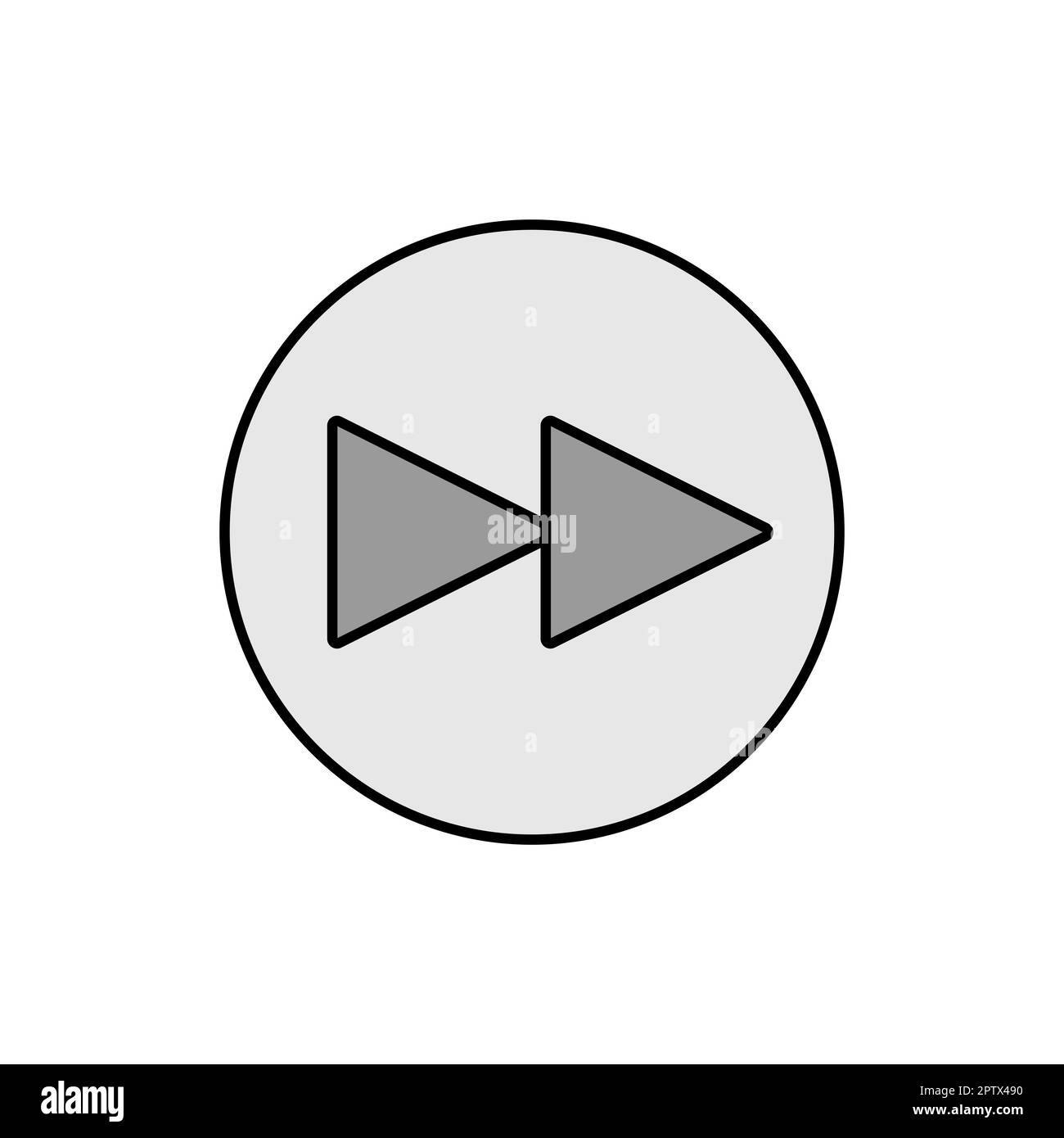 Play next track button color vector grayscale icon. Graph symbol for