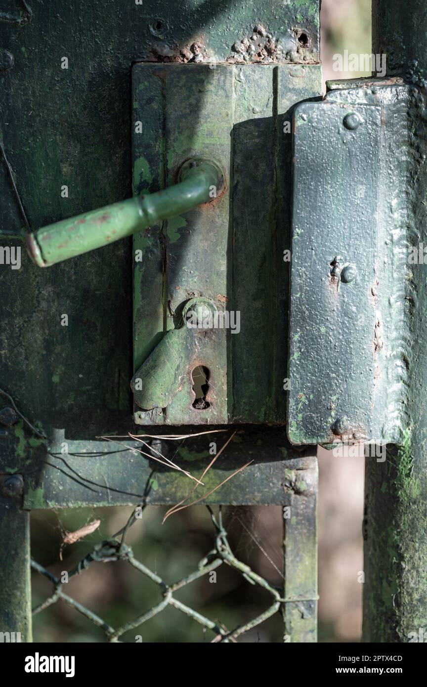 Old Rusty Door Buckle Stock Photo