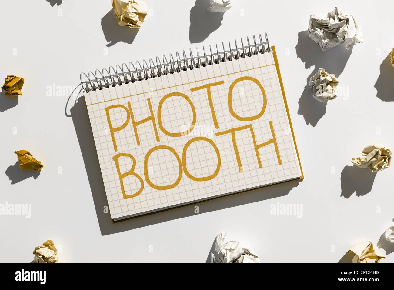 Writing Displaying Text Photo Booth. Concept Meaning Form Of Photo Sharing  And Publishing In The Format Of A Blog Stock Photo, Picture and Royalty  Free Image. Image 198281577.