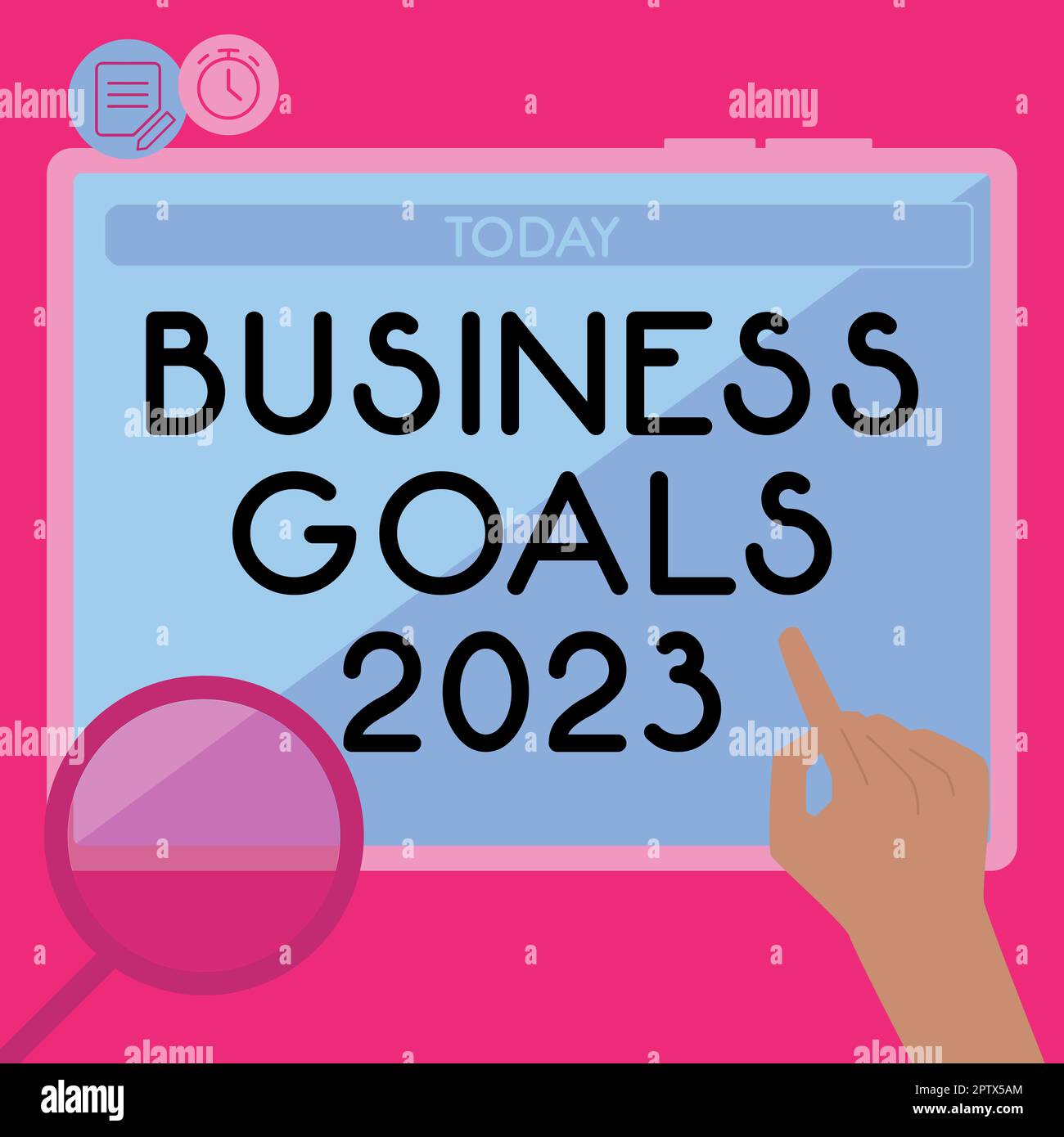 Conceptual display Business Goals 2023, Word for Advanced Capabilities