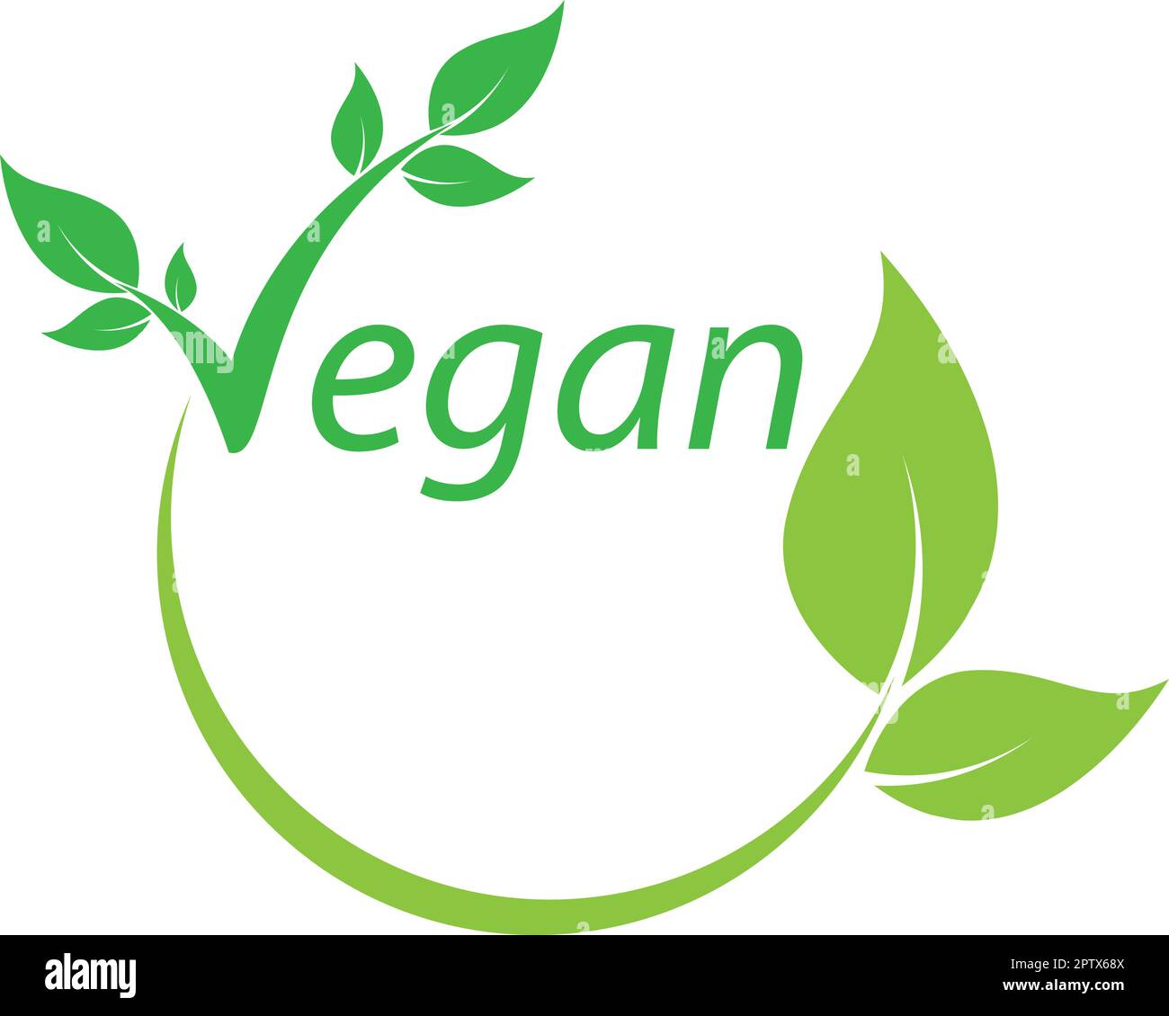 Vegetarian Symbol, Leaves, Vegan, Logo, Background Stock Vector Image ...