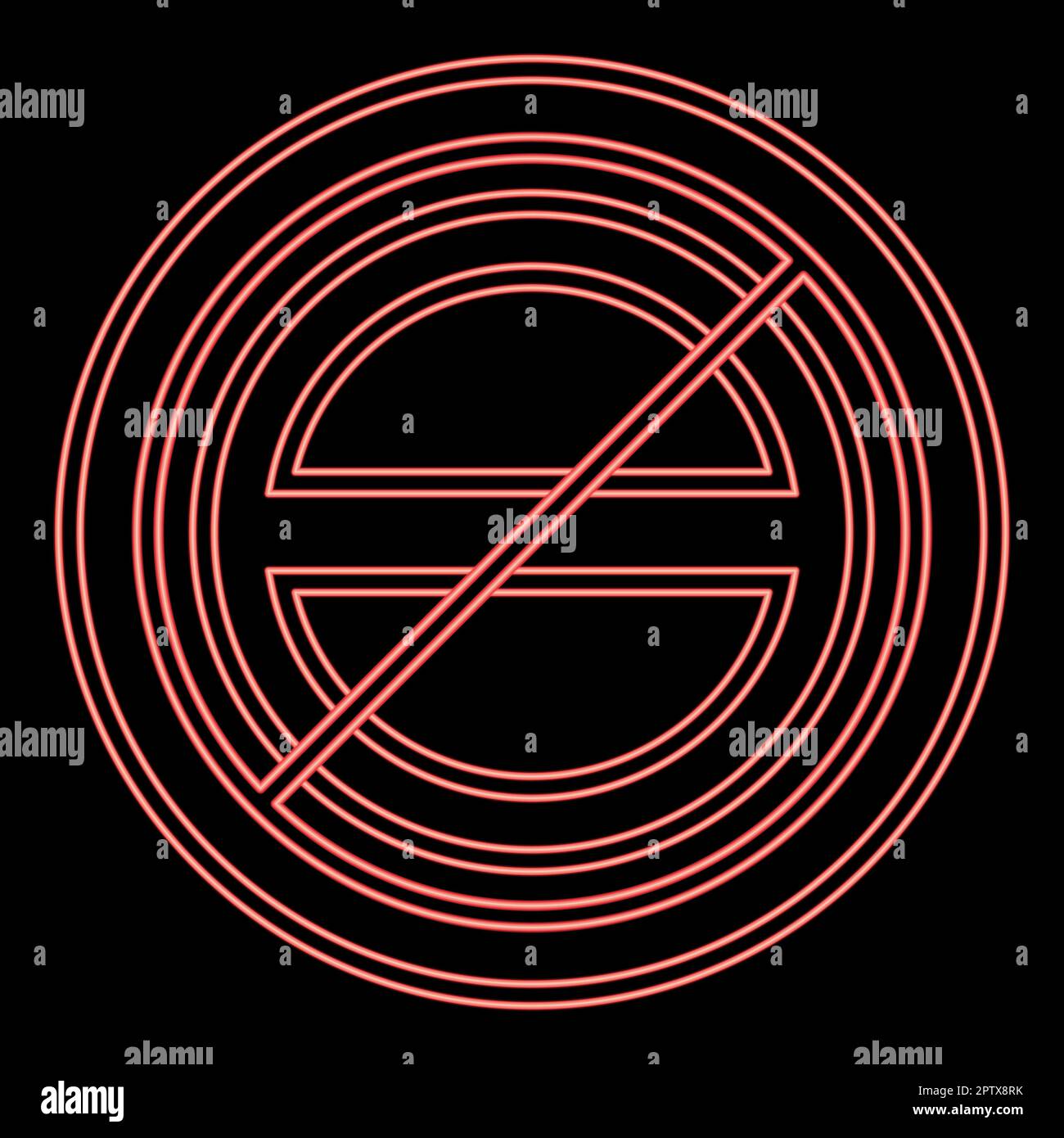 Neon halogen symbol type cooking surfaces sign utensil destination