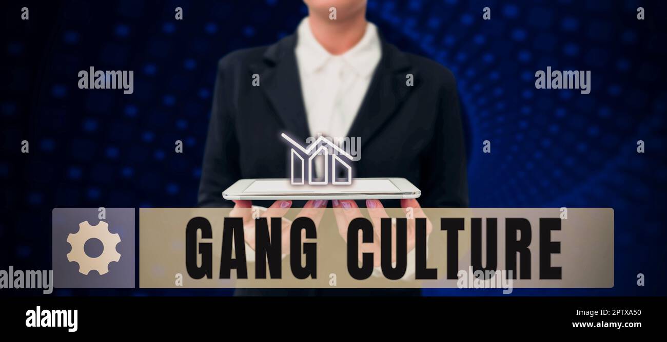Writing displaying text Gang Culture, Word for particular organization ...