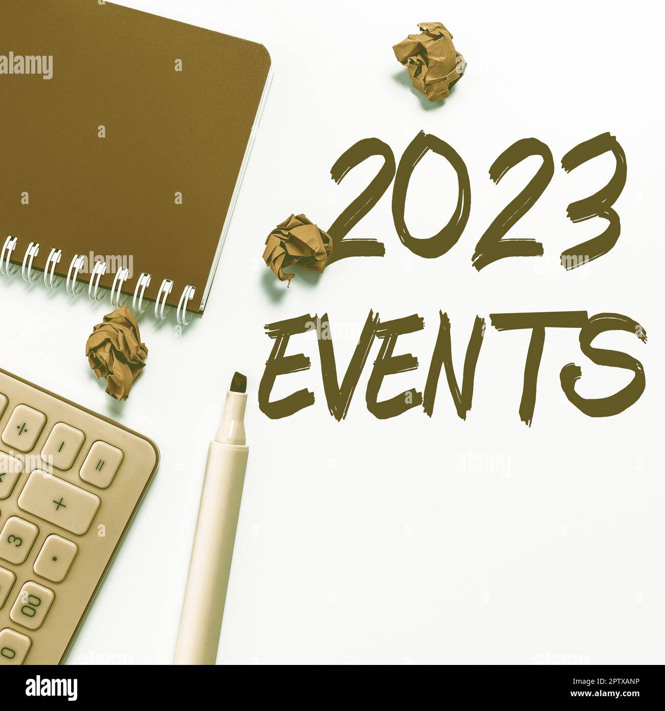 Conceptual display 2023 Events, Word Written on New year celebrations ...