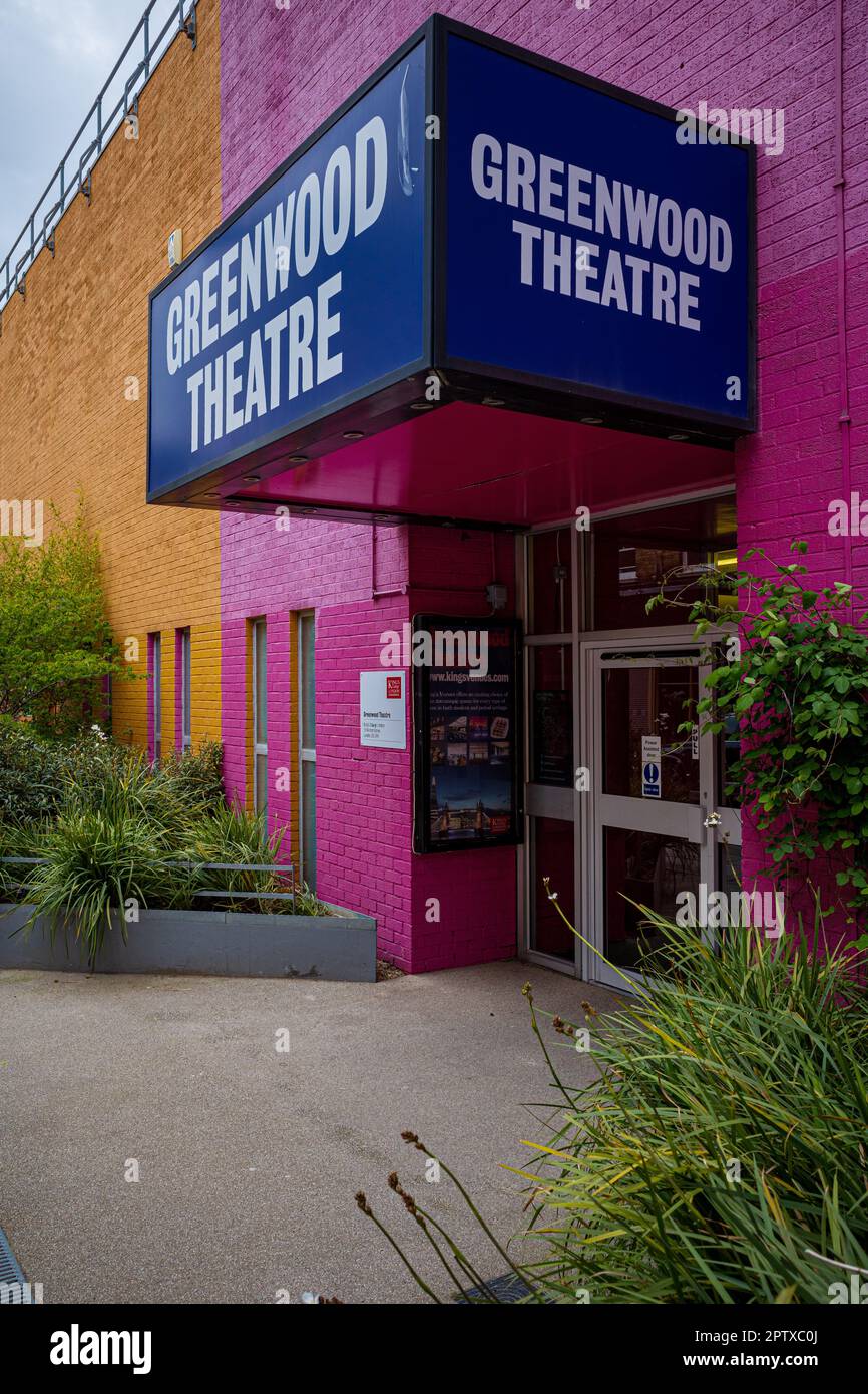 Greenwood Theatre London. Built by the Charitable Foundation of Guy's Hospital 1975, now leased by Kings College for lectures and performances. Stock Photo