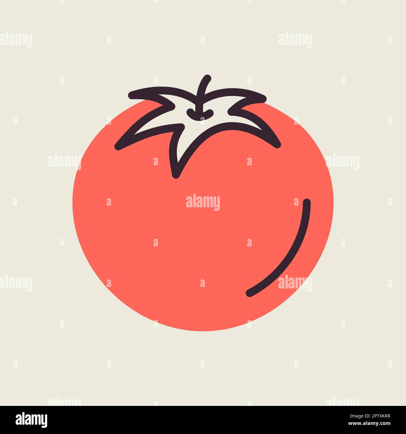 Tomato isolated design vector icon. Vegetable sign. Graph symbol for
