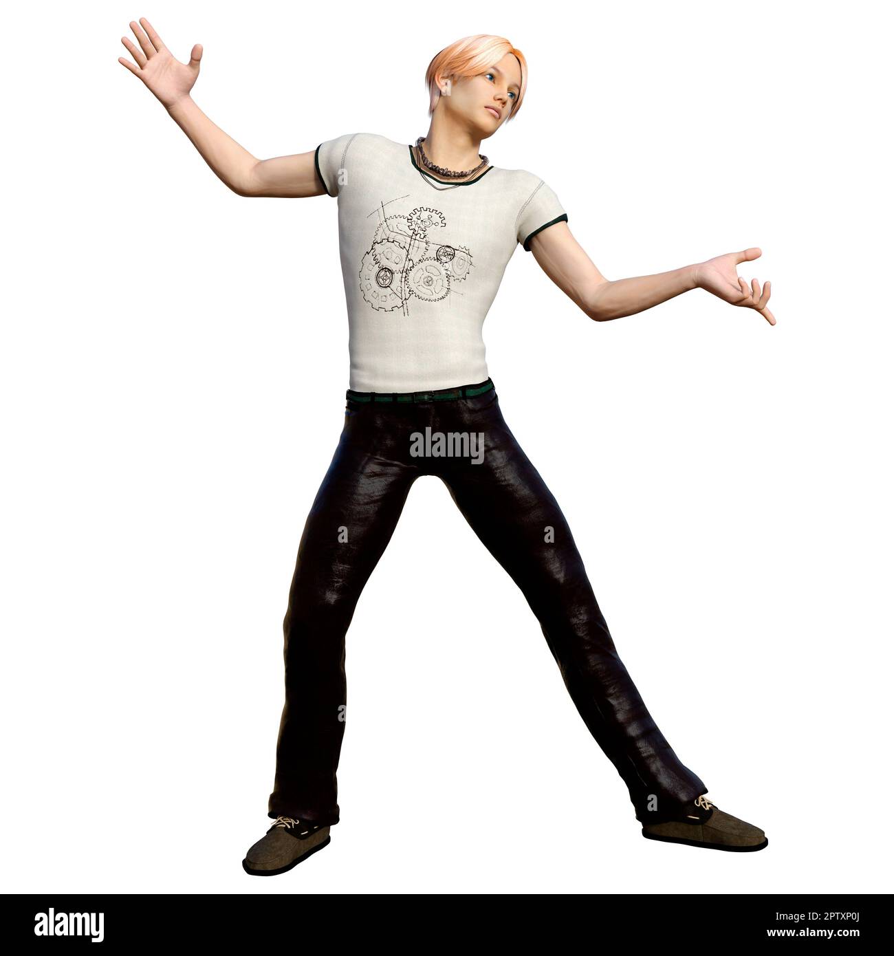 Boy Rendering 3D rendering of a teenager boy isolated on white background Stock Photo ...