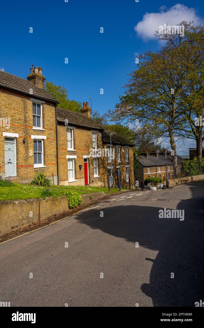 Terraced houses in the Windmill Hill conservation area in Gravesend