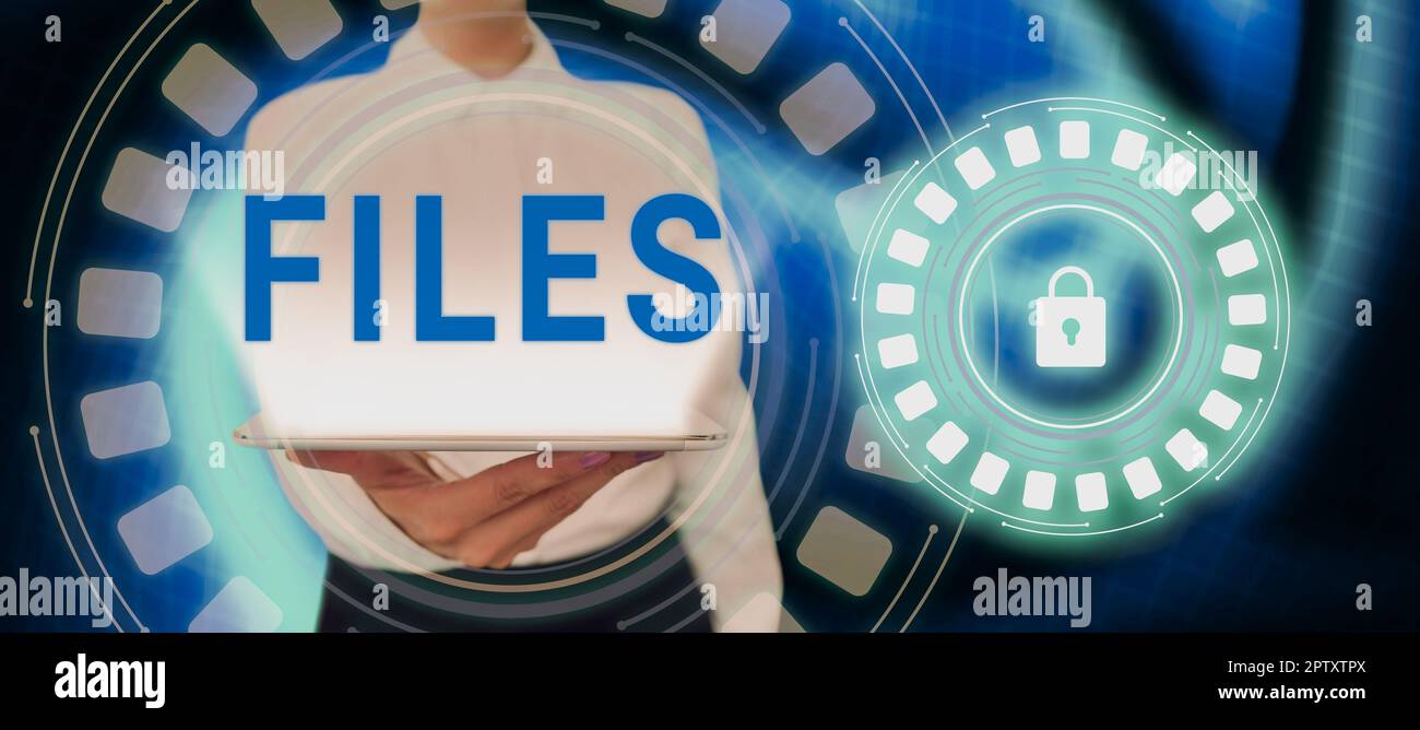 Conceptual caption Files, Concept meaning Folder box for holding loose