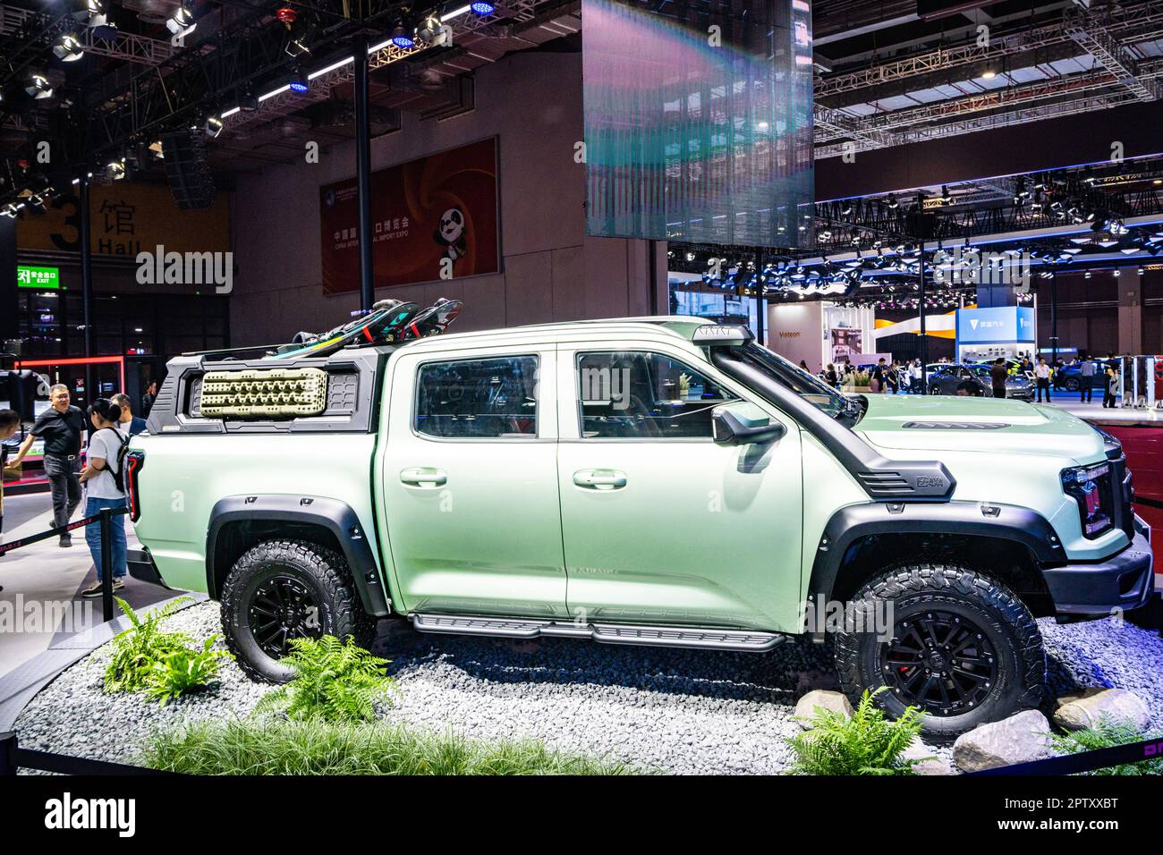 JMC Dadao pickup truck brand on display at the 2023 Shanghai Auto Show ...