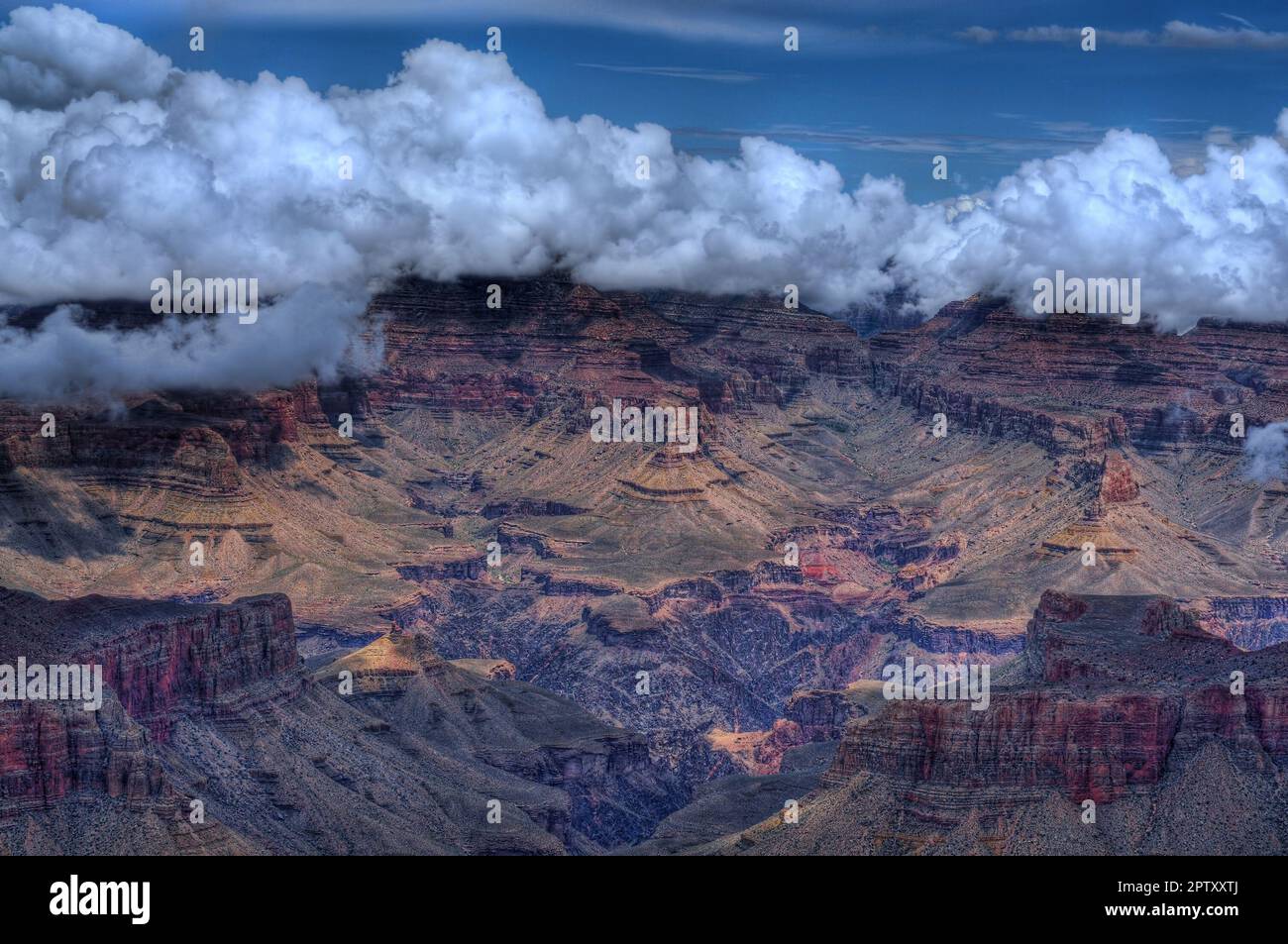 Storm clouds lifting over the Grand Canyon Stock Photo - Alamy