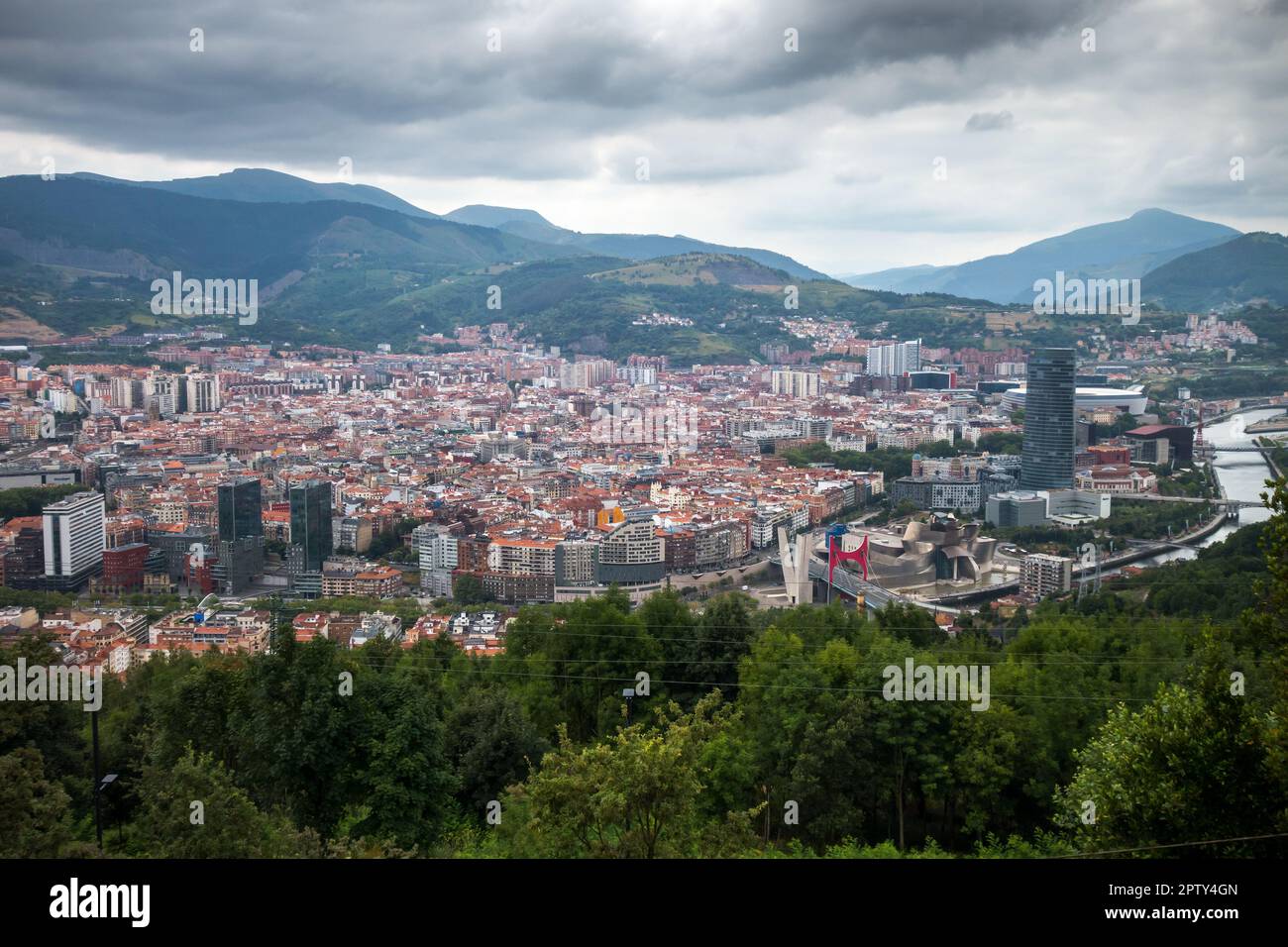 Aerial view of Bilbao city in Basque Country, Spain Stock Photo - Alamy