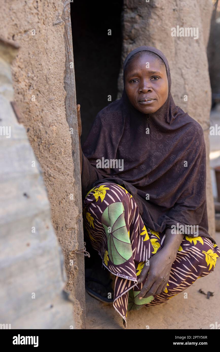 Woman wearing an Islamic veil in Segou Region, Mali, West Africa. 2022
