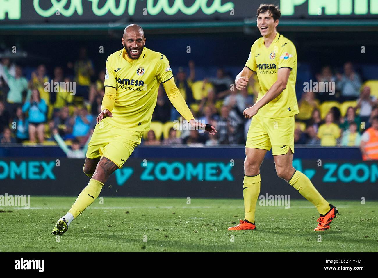 Goal Celebration Alex Baena of Villarreal CF, Alexander Sorloth of  Villarreal CF in action during the La Liga EA Sport Regular Season Round 3  on augus Stock Photo - Alamy