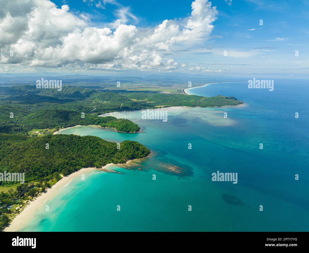 Aerial drone island borneo rainforest hi-res stock photography and ...