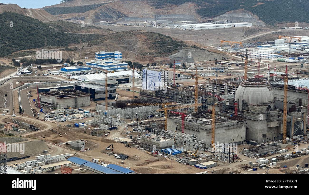 A view of Turkiye's first Nuclear Power Plant Akkuyu (NPP), built by a  Russian contractor on the Mediterranean coast, as it has been officially  grante Stock Photo - Alamy