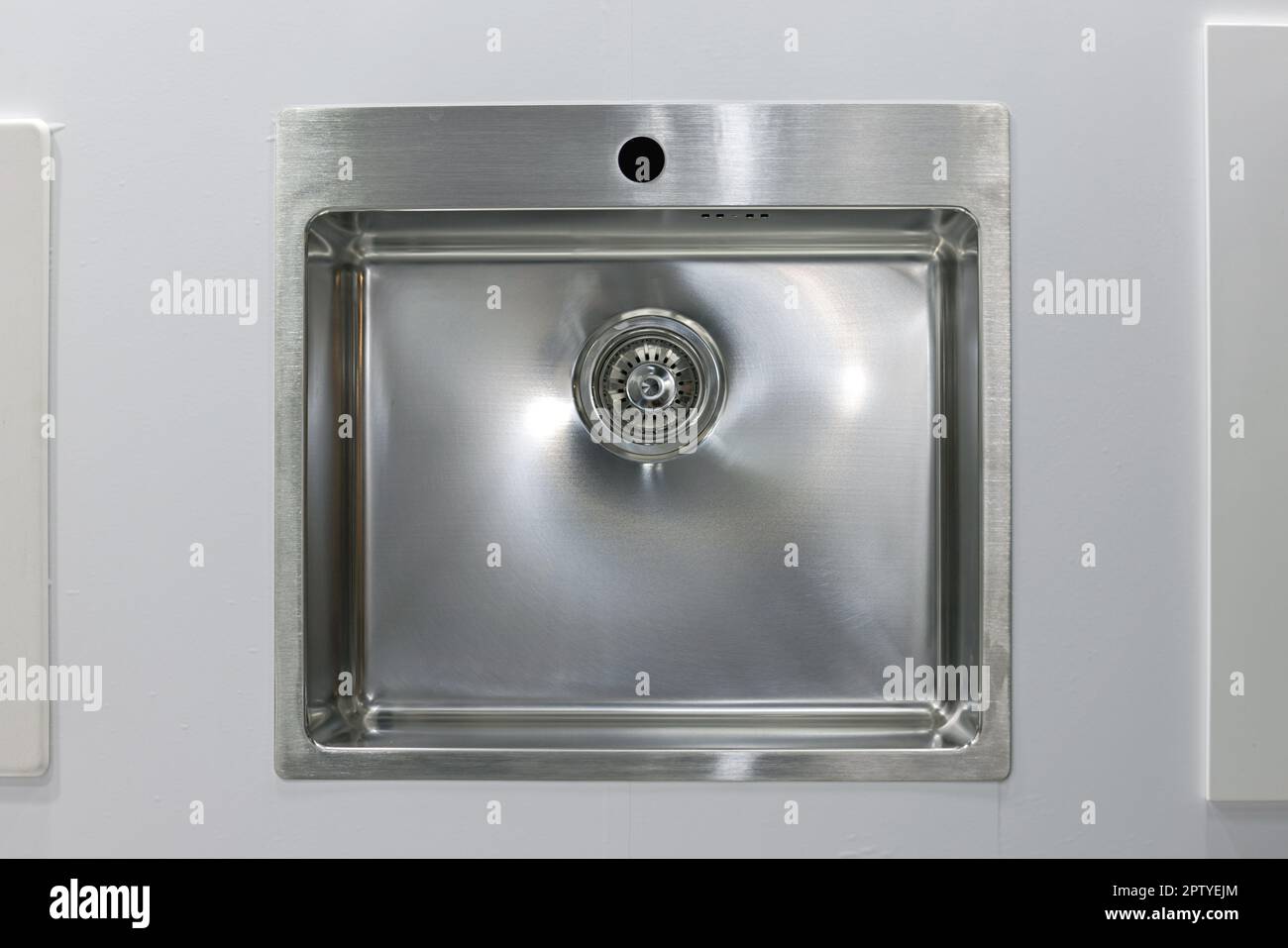 Rectangular Shape Stainless Steel Kitchen Sink Top View Stock Photo Alamy