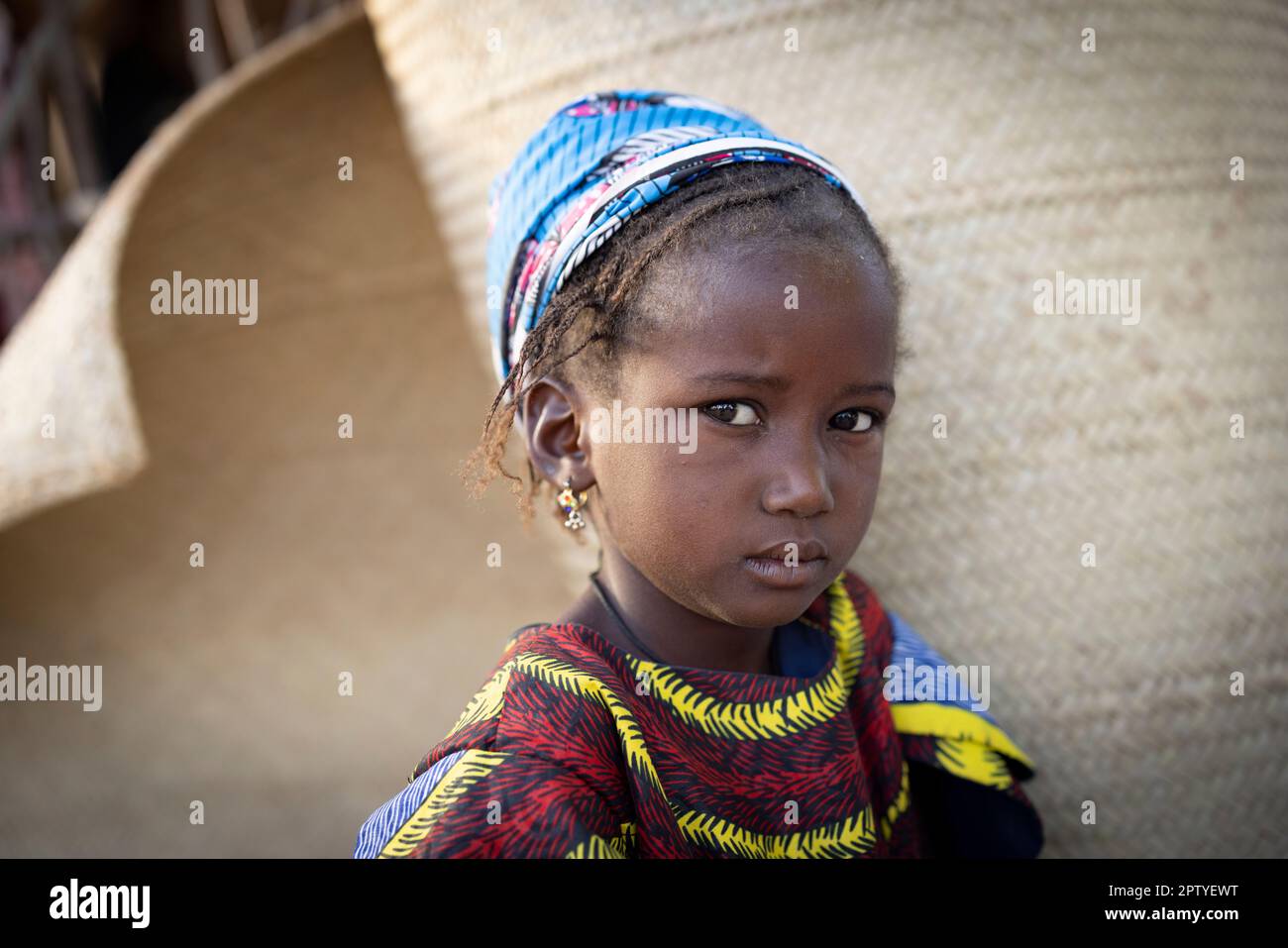 IDP girl in Segou Region, Mali, West Africa. 2022 Mali drought and