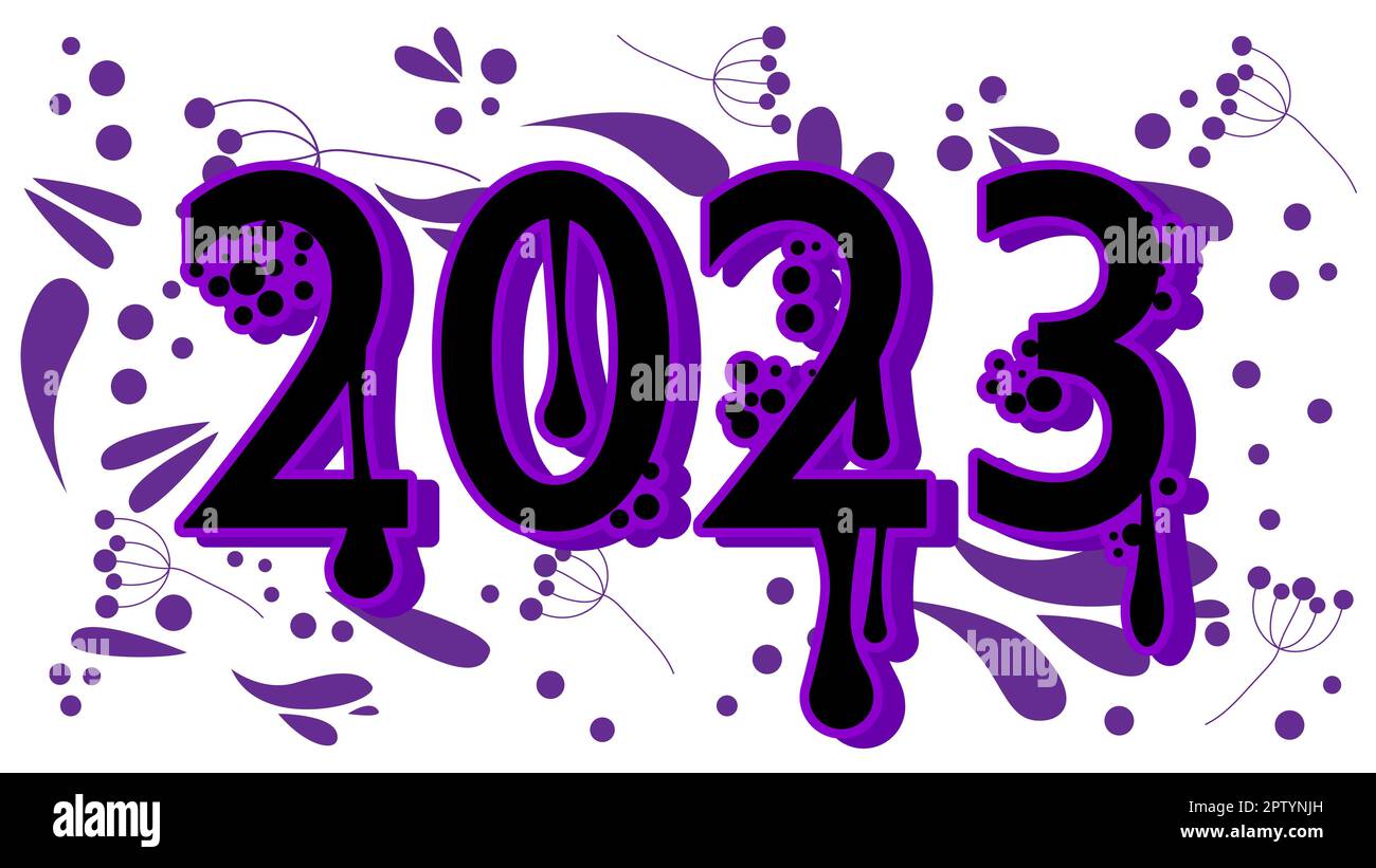 2023. Graffiti tag. Abstract modern street art Stock Vector Image & Art