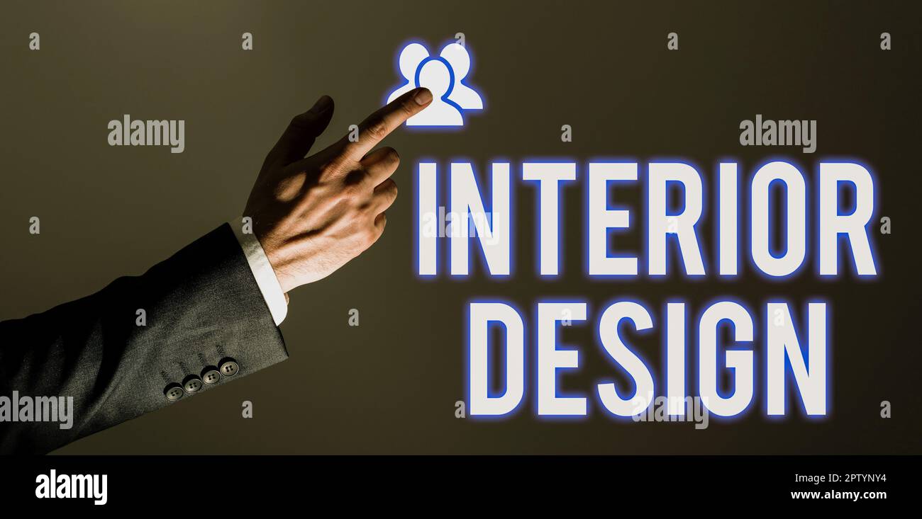 Handwriting text Interior Design, Business approach the art of ...