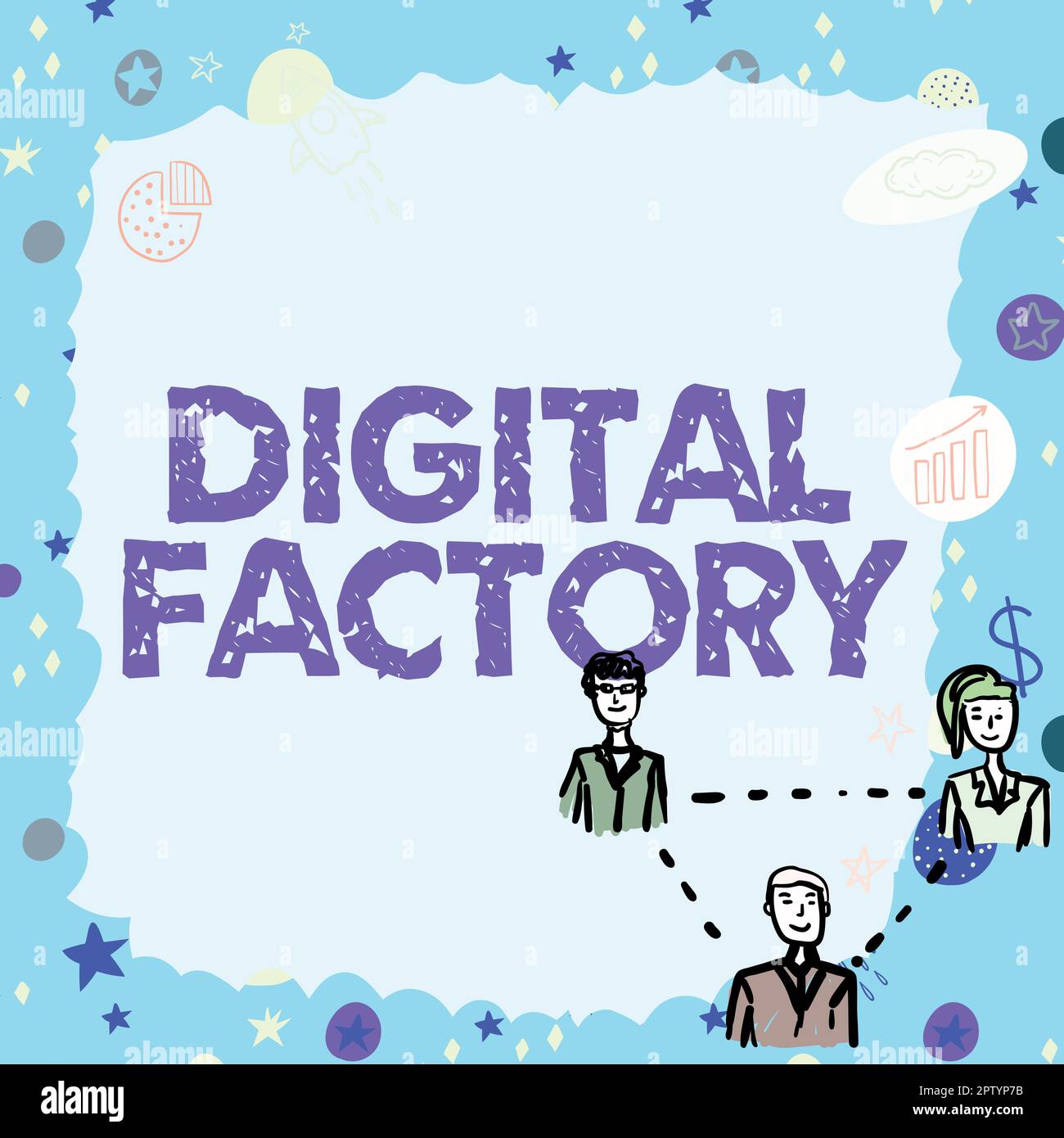 Conceptual display Digital Factory, Business showcase uses digital ...