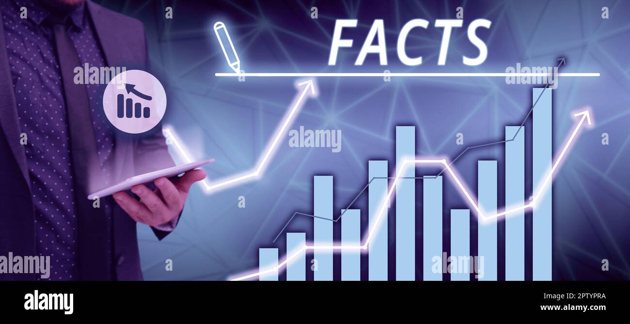 Handwriting text Facts, Internet Concept information used as evidence ...