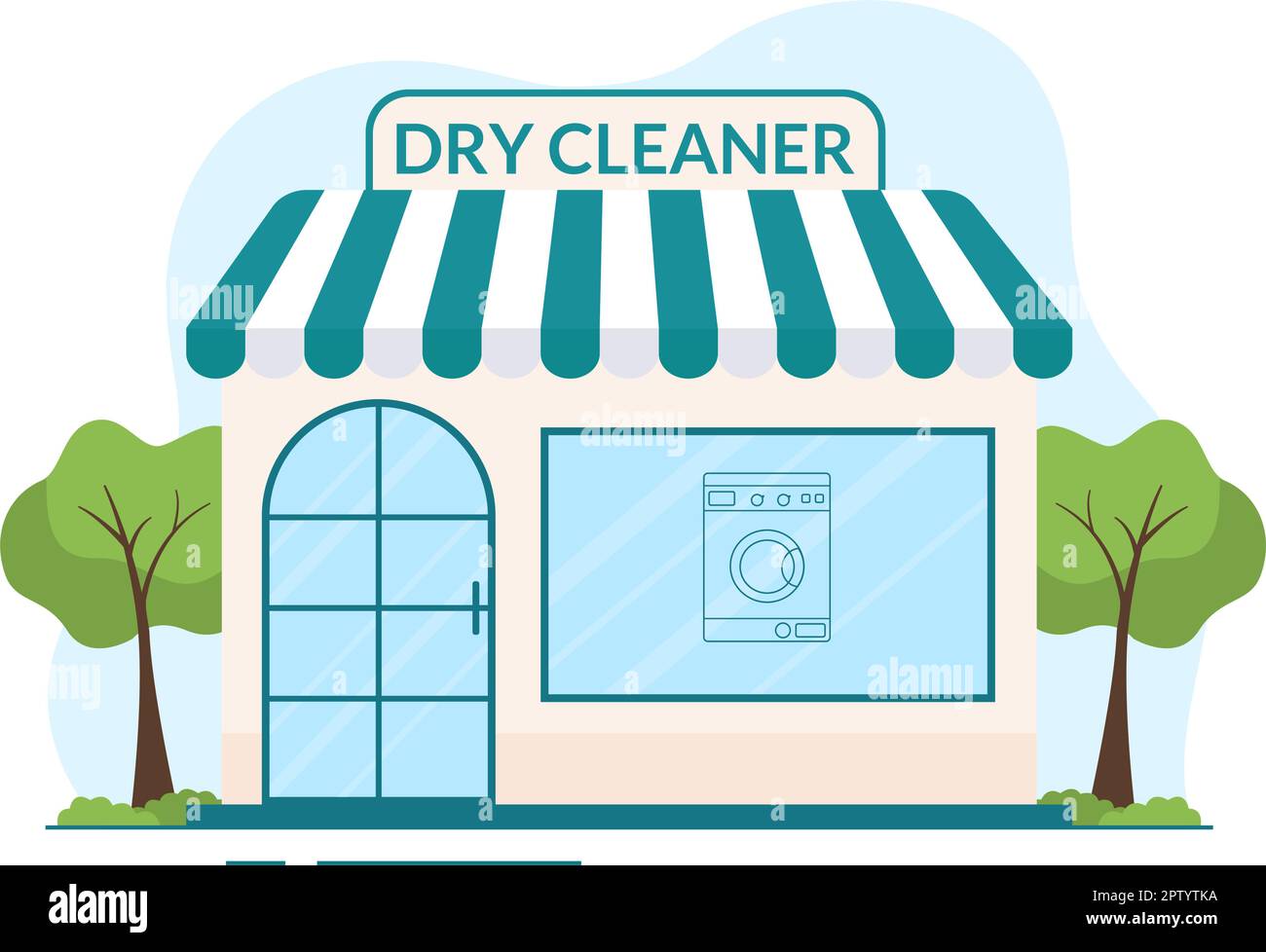 Dry Cleaning Store Service with Washing Machines, Dryers and Laundry