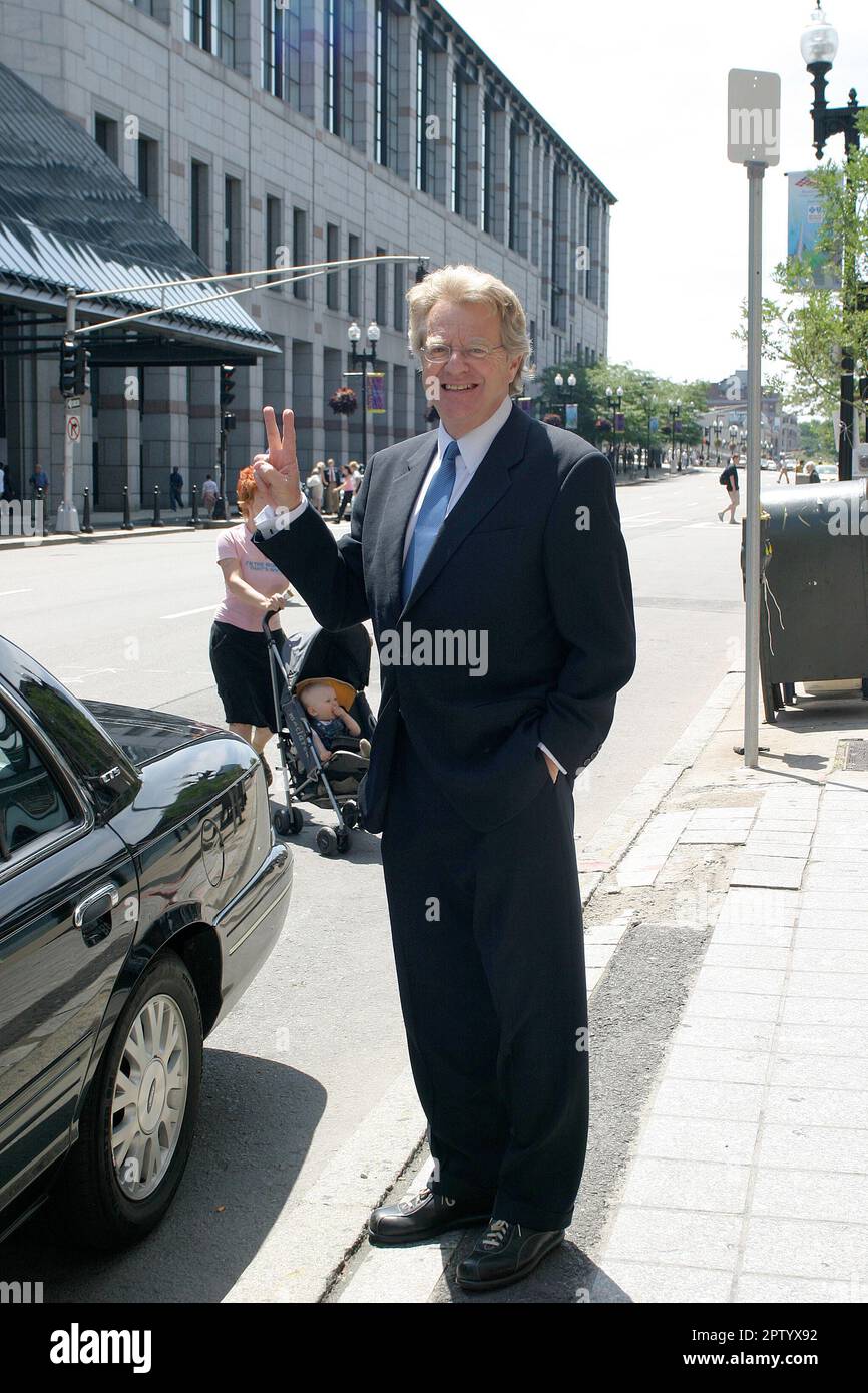 August 25, 2004, New York, New York, USA: Boston Mass. ..Jerry Springer on the Street (Credit Image: © Bruce Cotler/ZUMA Press Wire) EDITORIAL USAGE ONLY! Not for Commercial USAGE! Stock Photo